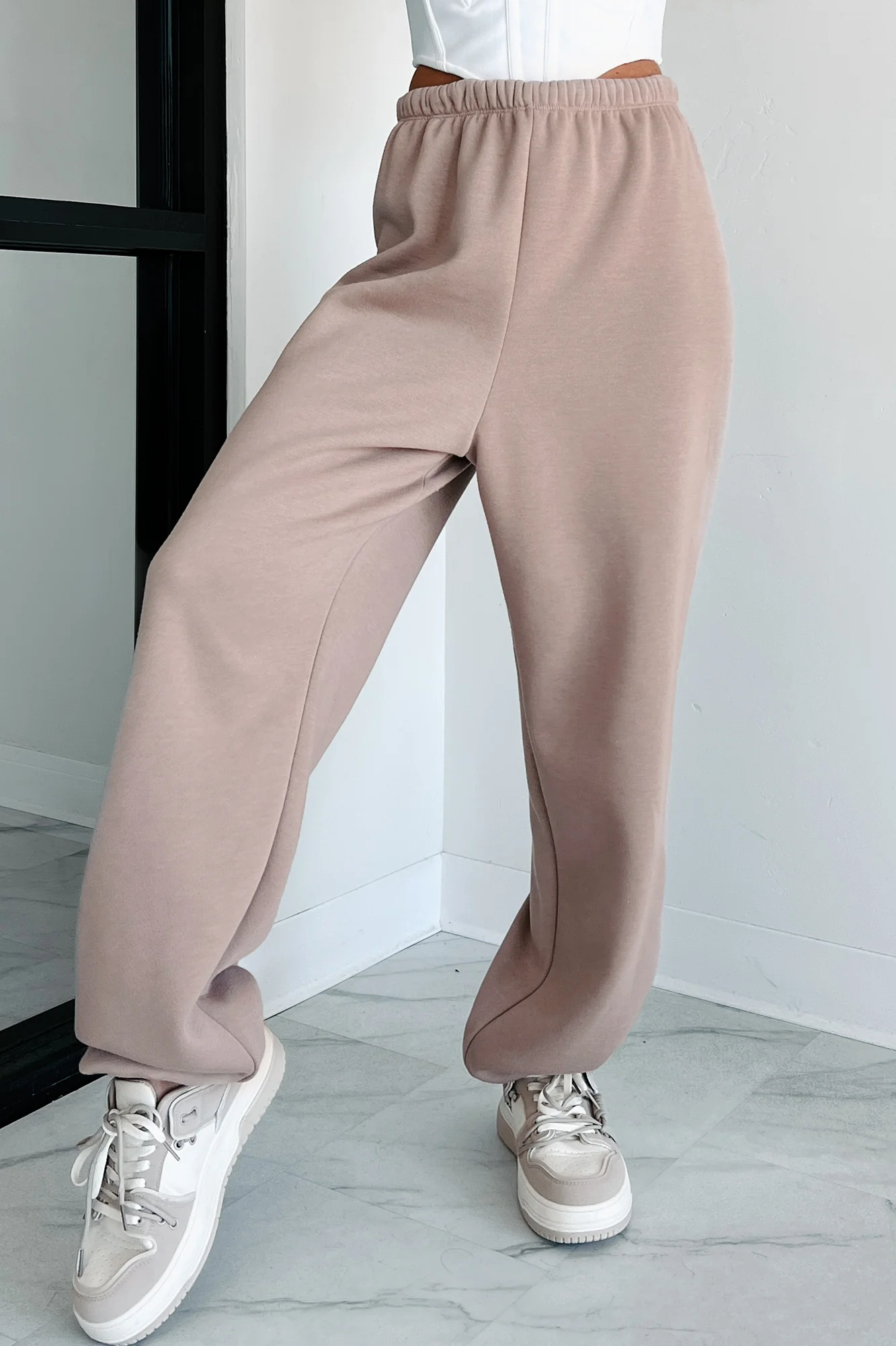Comfort Is Luxury Oversized Jogger Sweatpants (Mocha) - Image 4