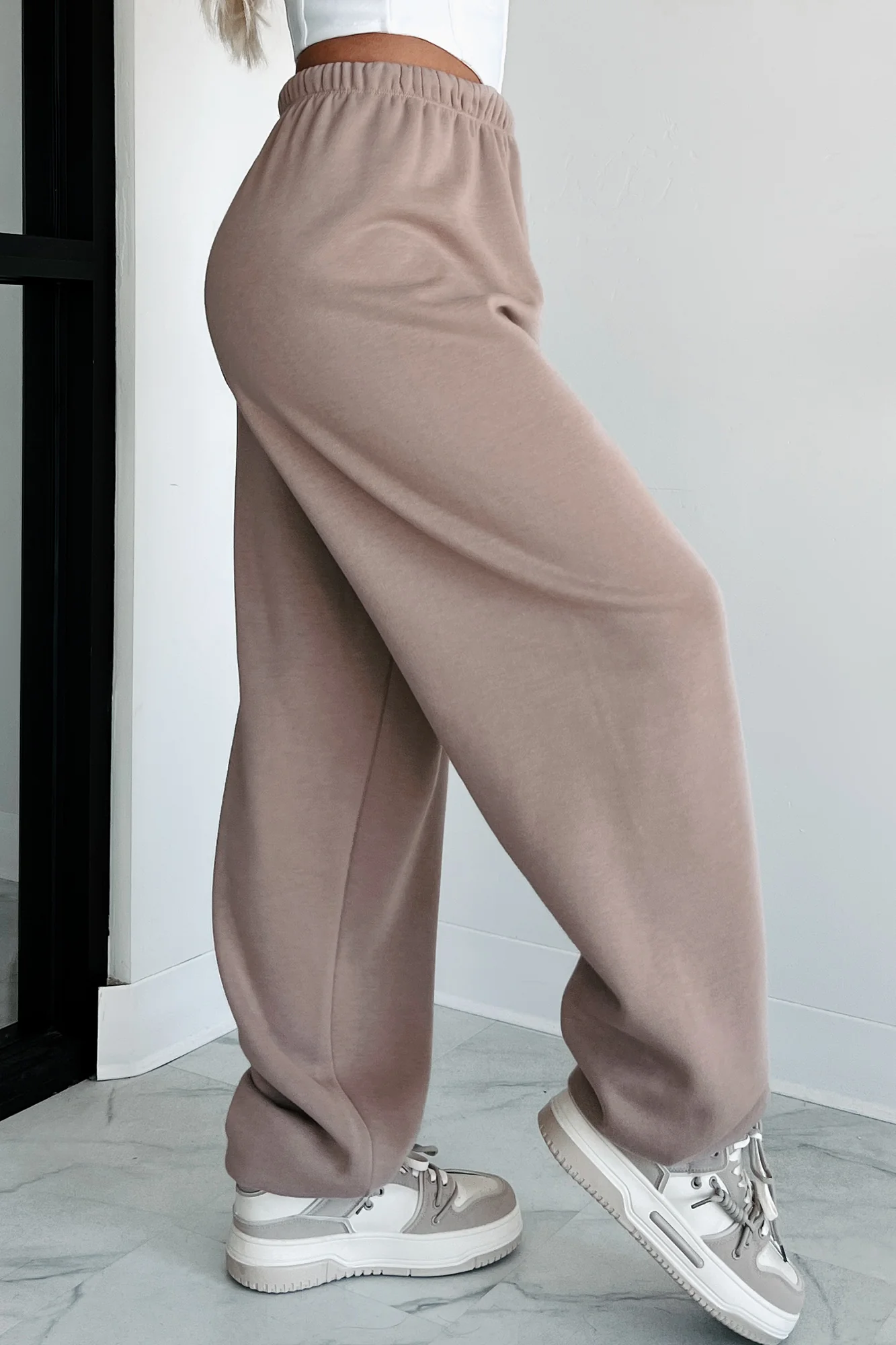 Comfort Is Luxury Oversized Jogger Sweatpants (Mocha) - Image 5