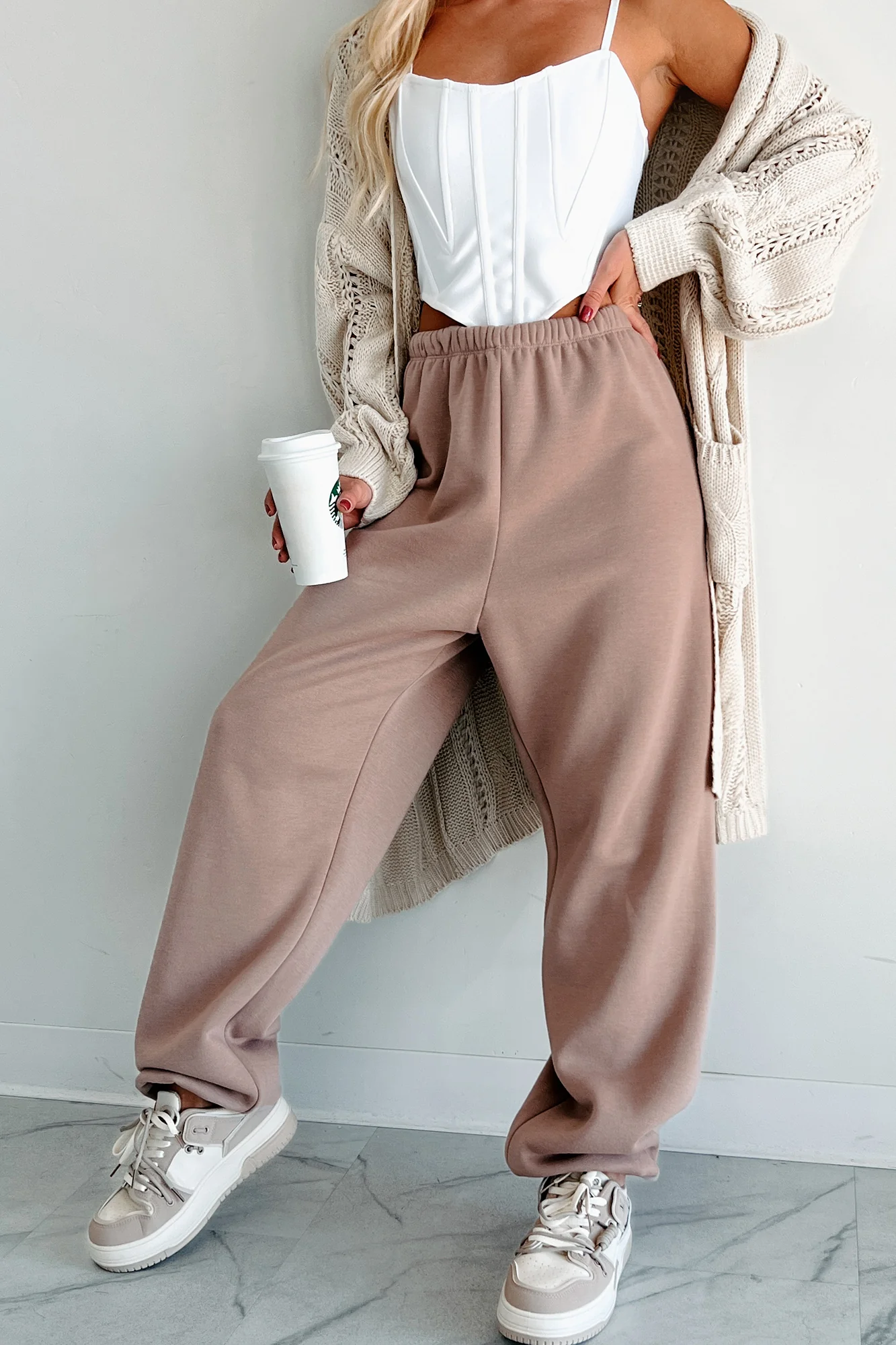 Comfort Is Luxury Oversized Jogger Sweatpants (Mocha) - Image 7