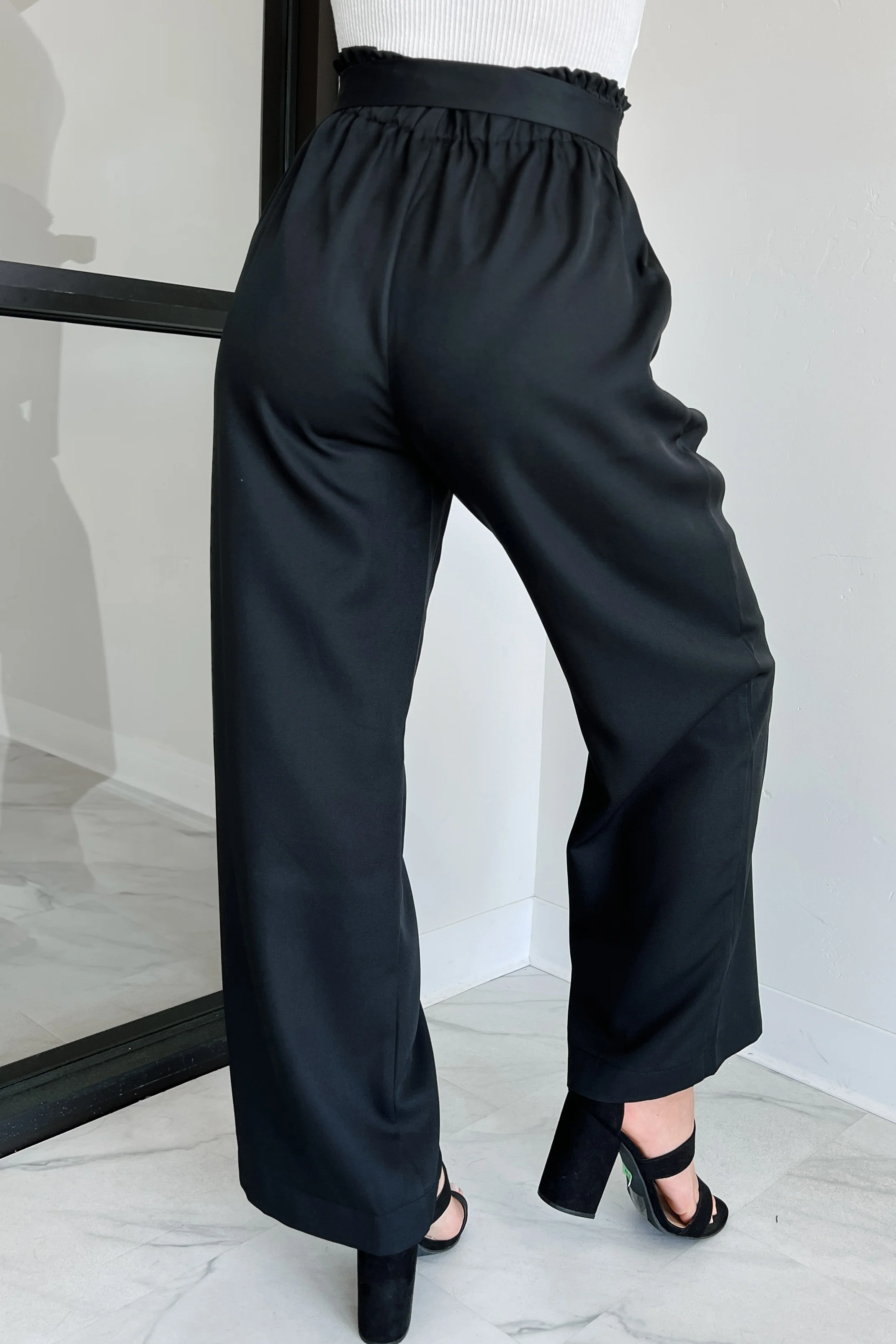 Confident Appeal Wide Leg Pants (Black) - Image 5