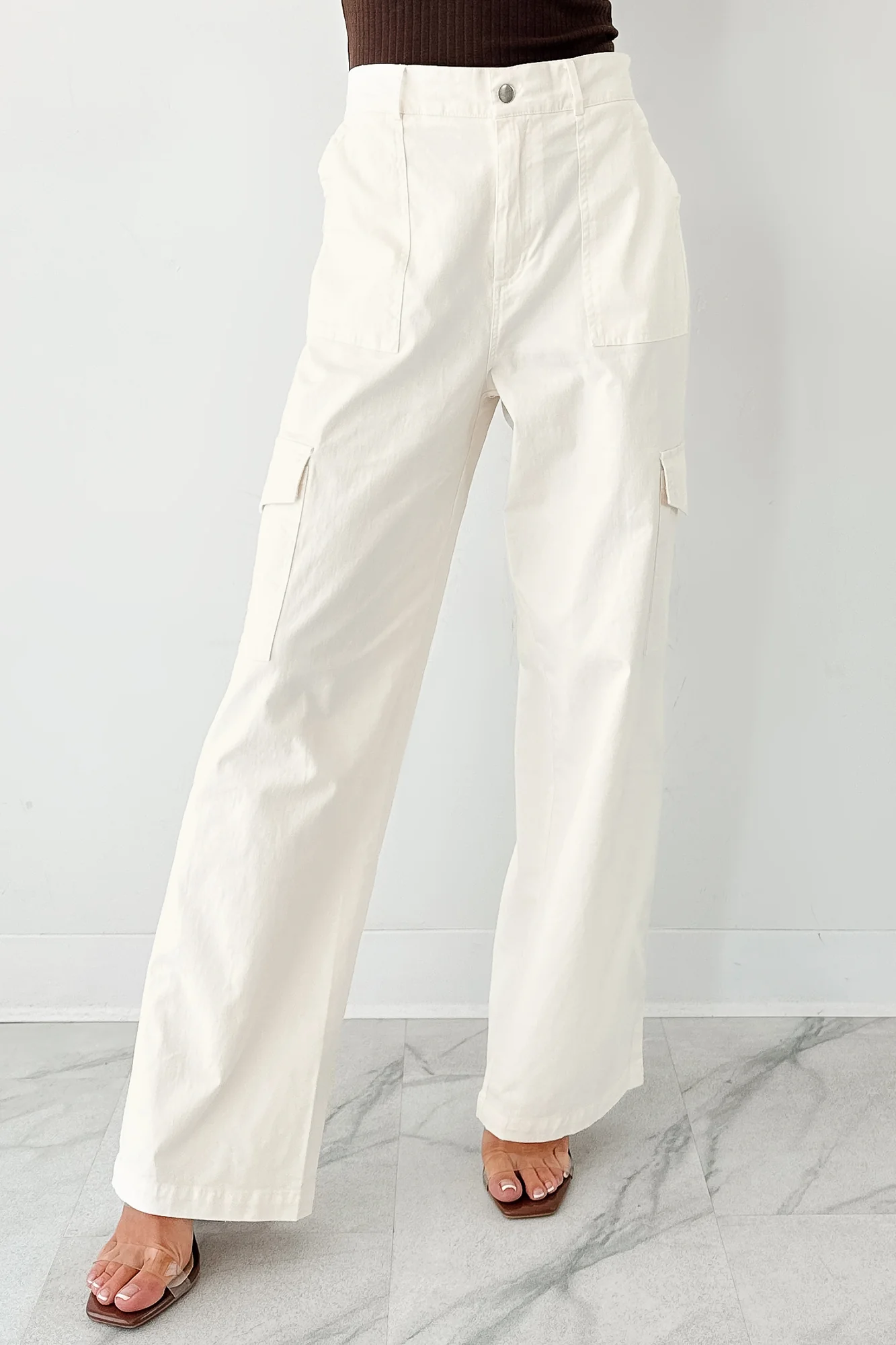 Cool People Only Cargo Pants (Off White) - Image 2