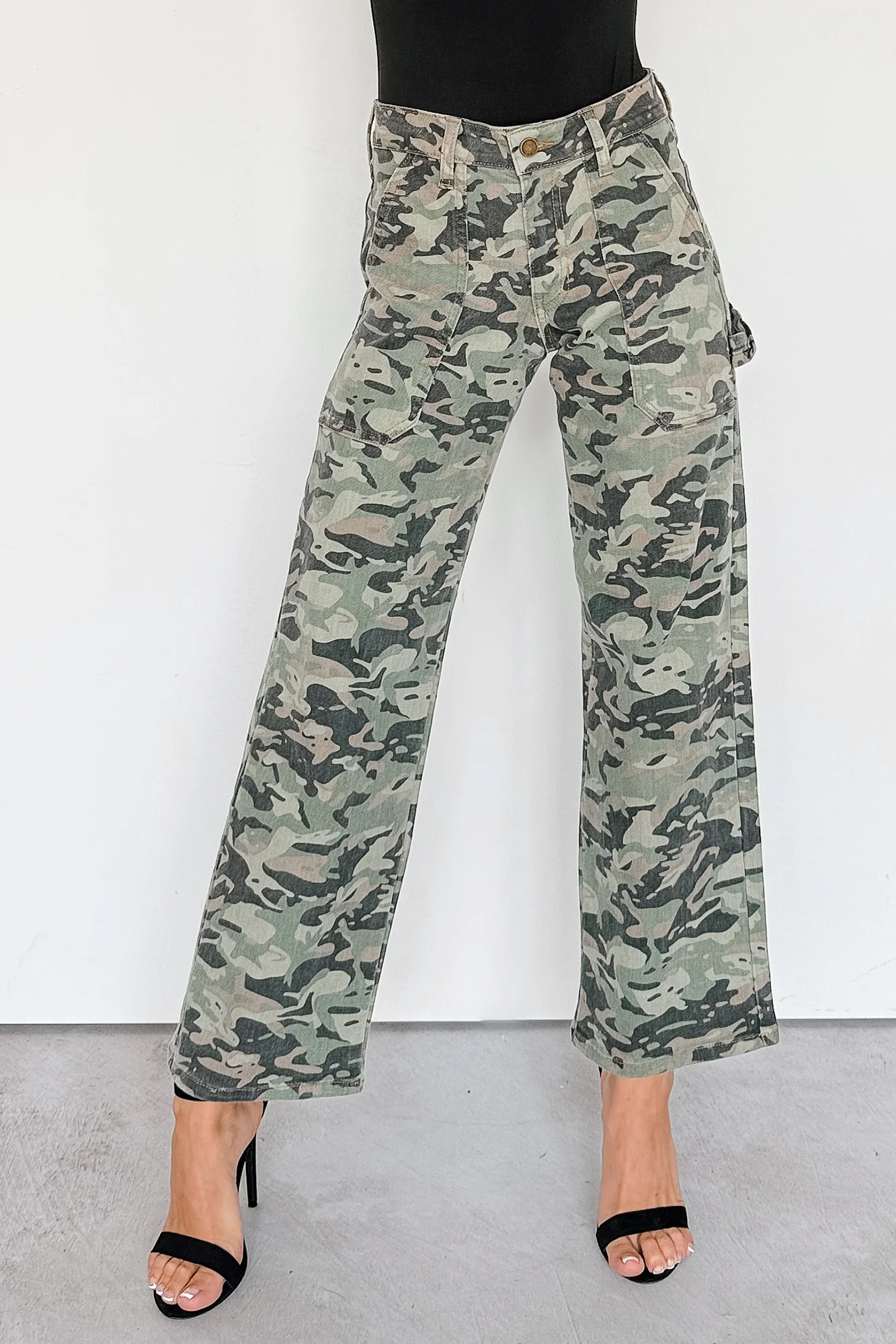 Copernicus Camo Print Straight Leg Carpenter Jeans (Camo) - Image 7