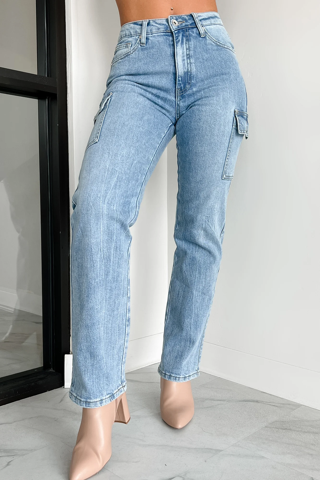Cova High Rise Special A Cargo Jeans (Medium Dark) - Image 4