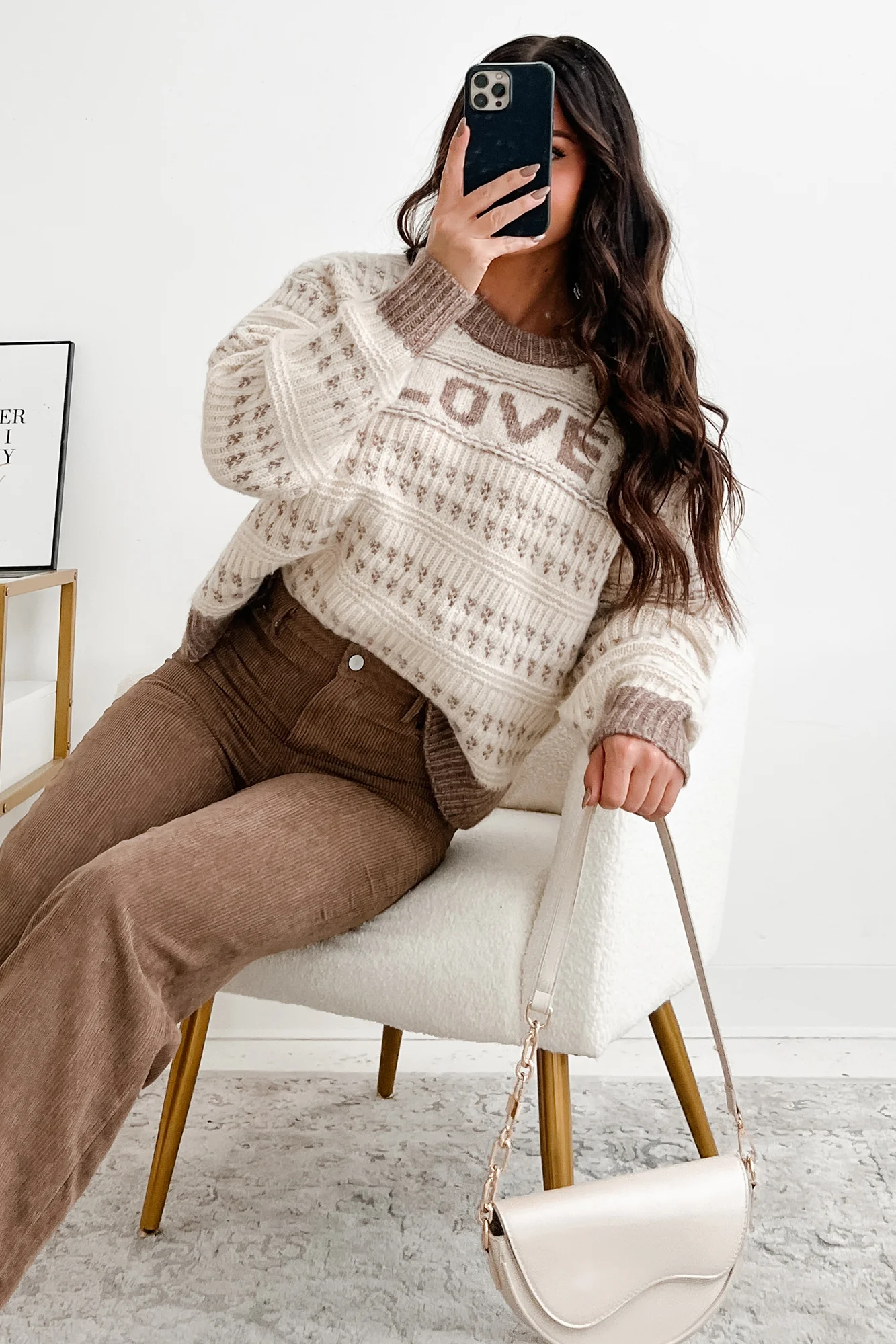 Cozy & Loving It Fair Isle Sweater (Oatmeal/Cream) - Image 7