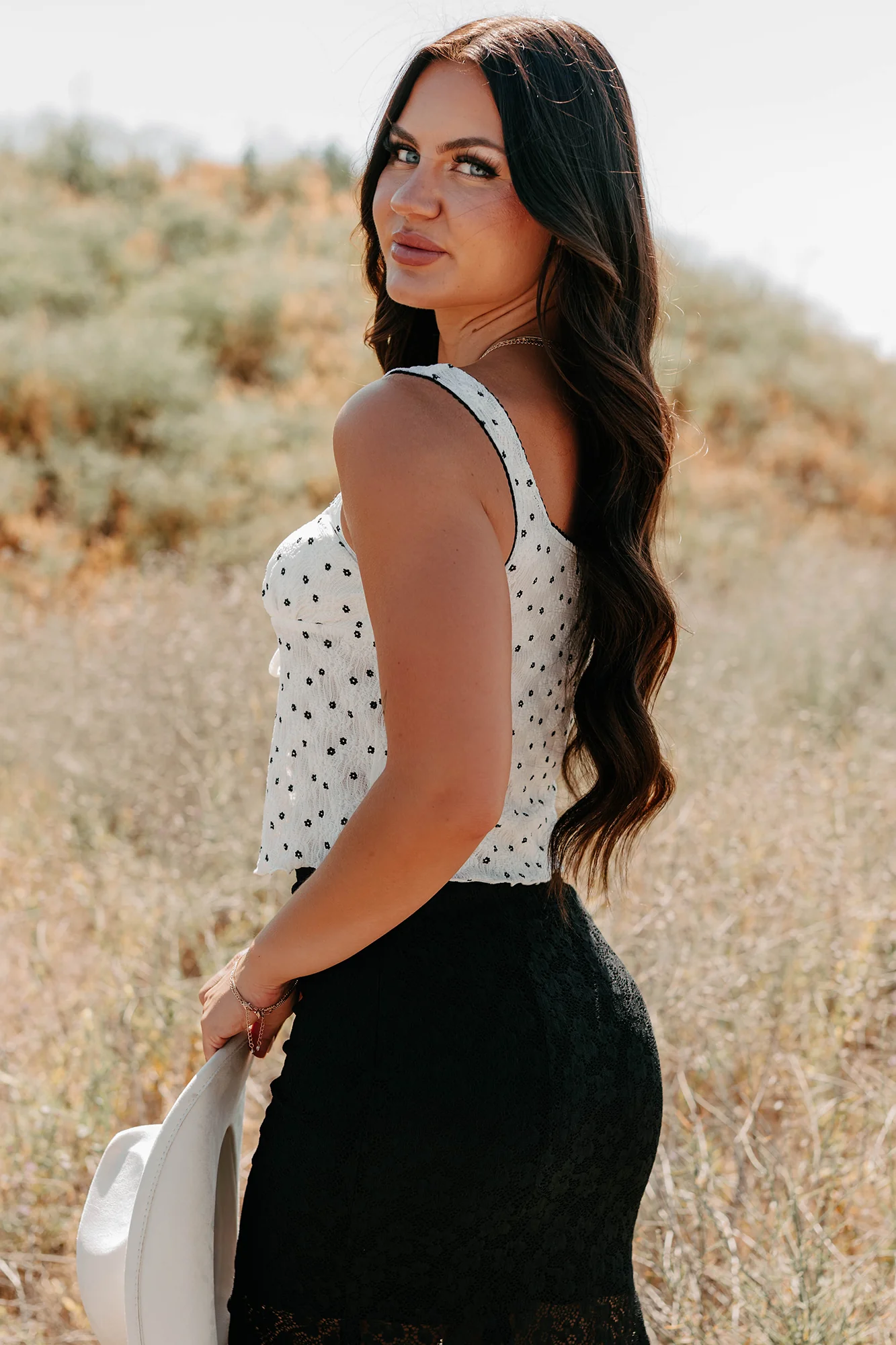 Cupid’s Favorite Sleeveless Floral Top (Ivory) - Image 3