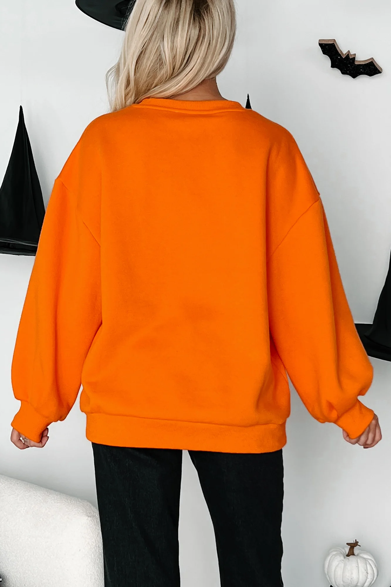Dancing Critters Sequin Halloween Crewneck (Pumpkin) - Image 8