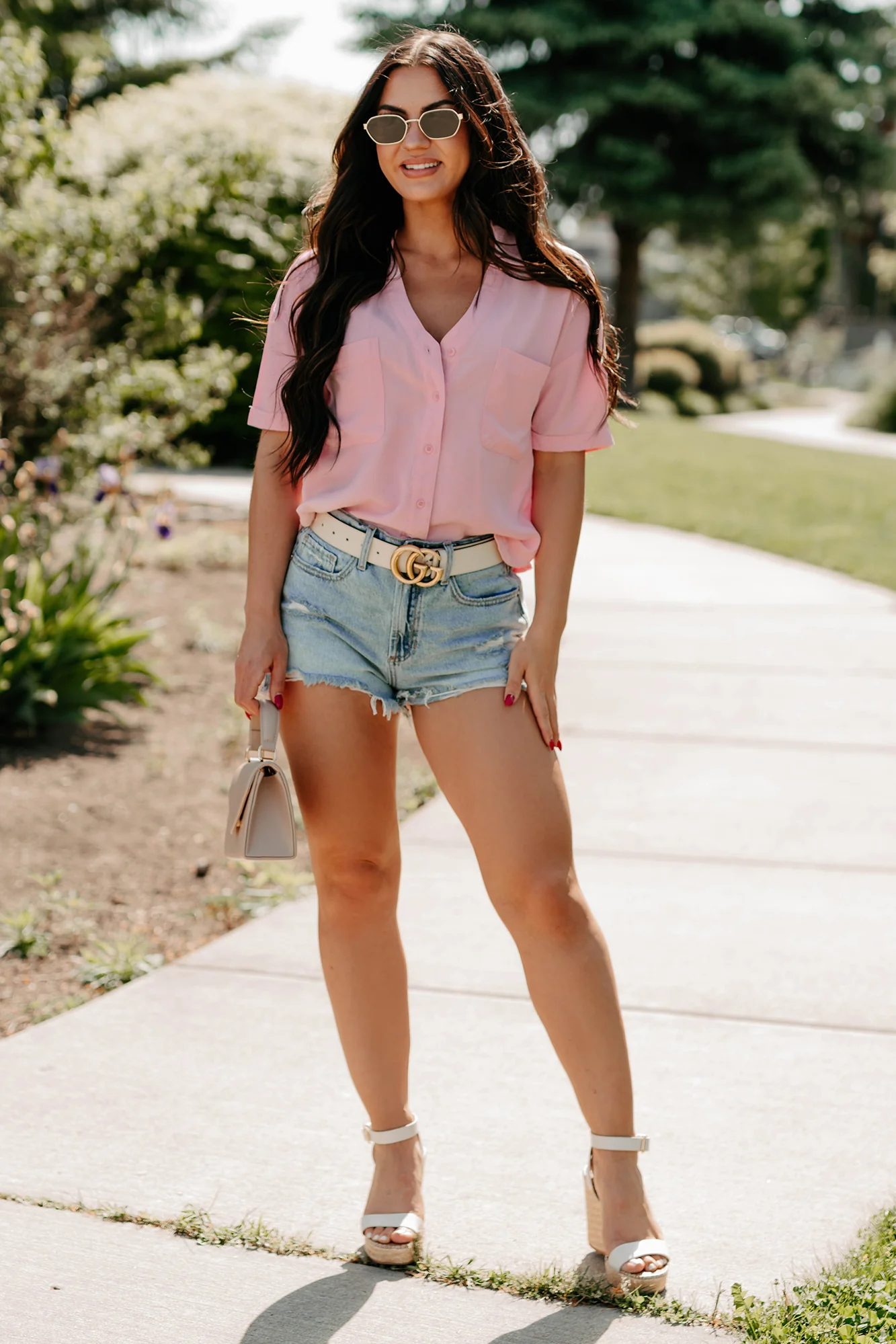 Daytime Perfection Button-Down Shirt (Pink) - Image 2
