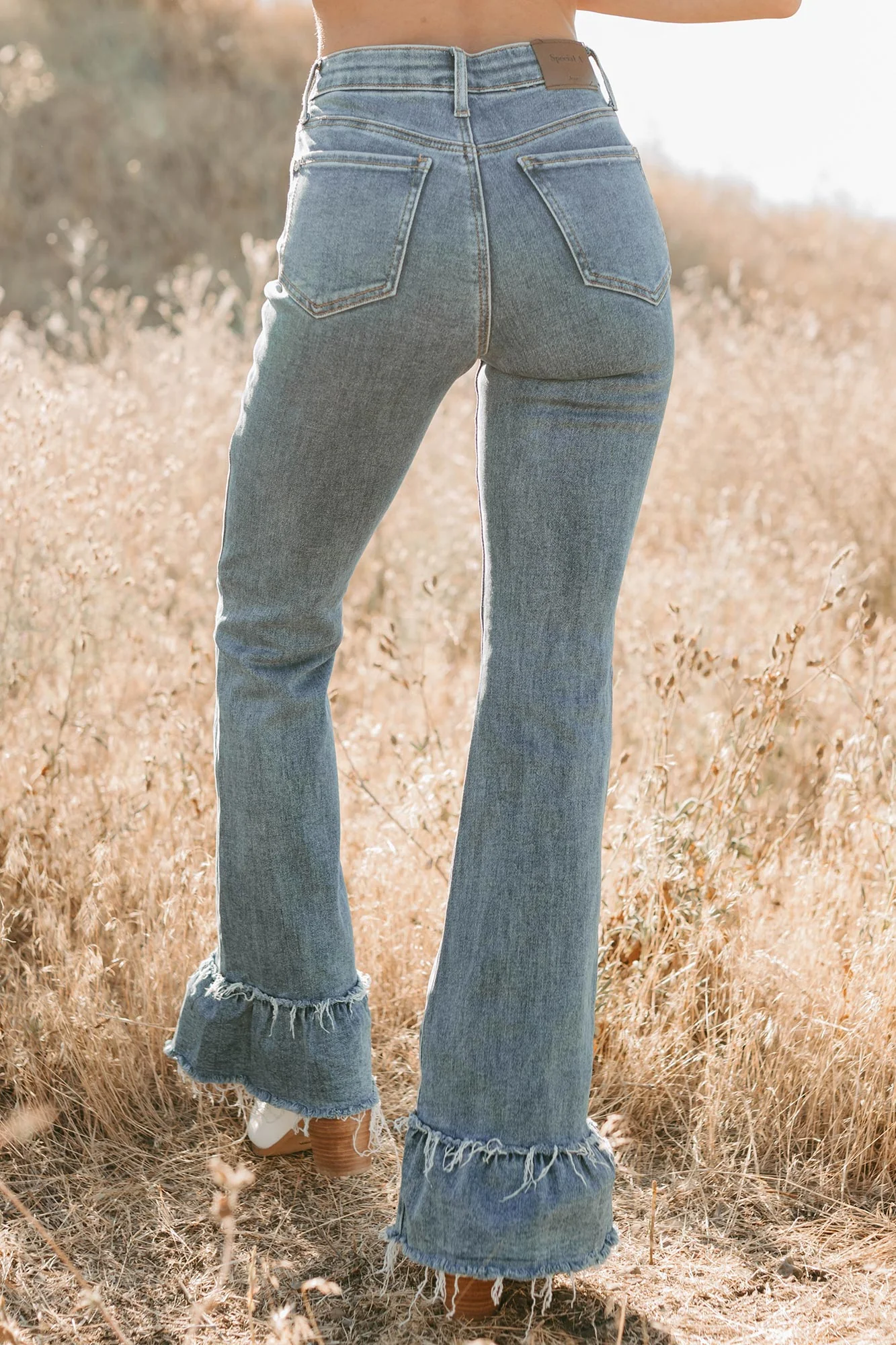 Deborah Tummy Control Ruffle Flare Special A Jeans (Dark) - Image 5