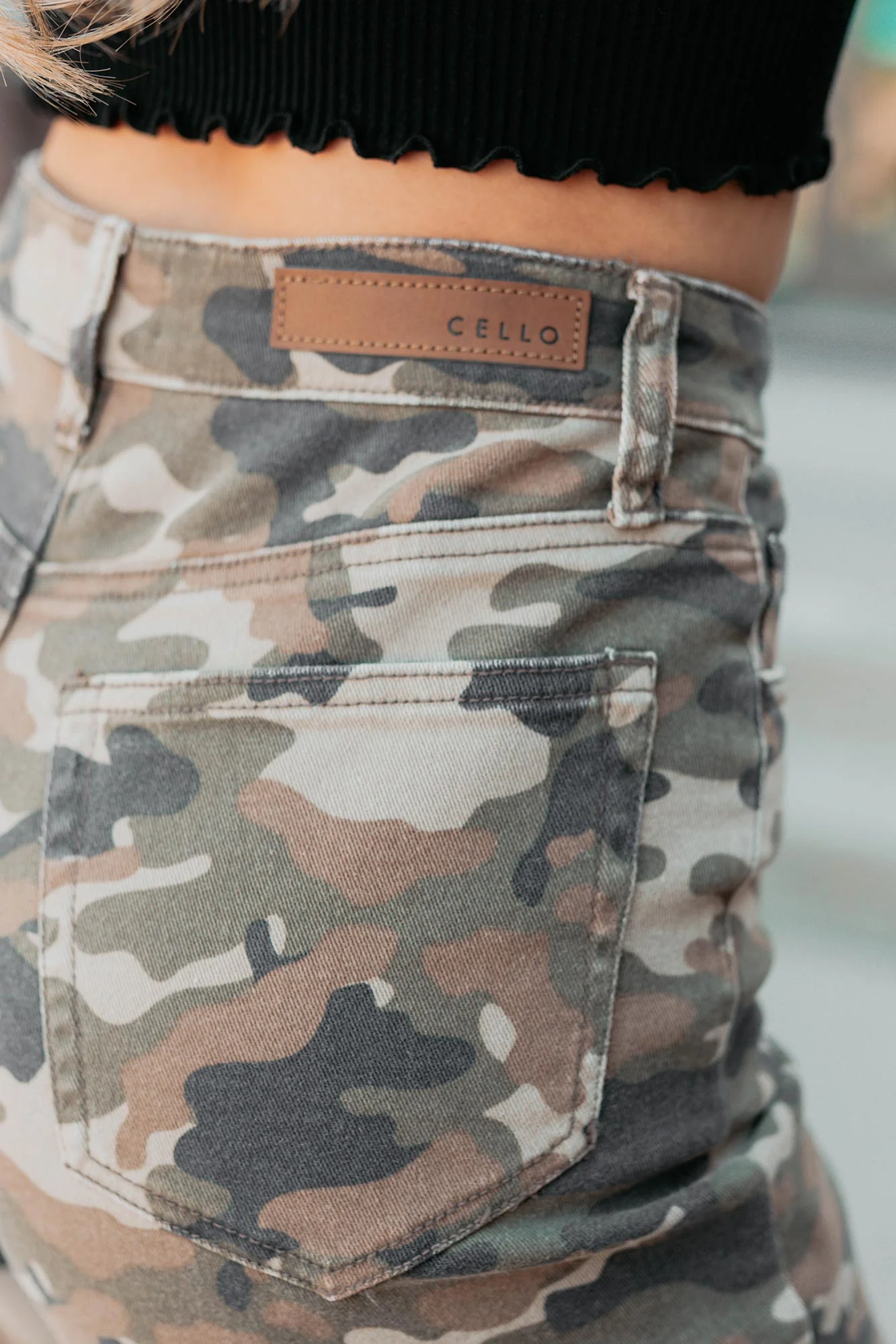 Douglas High Rise Wide Leg Cello Jeans (Camo) - Image 10
