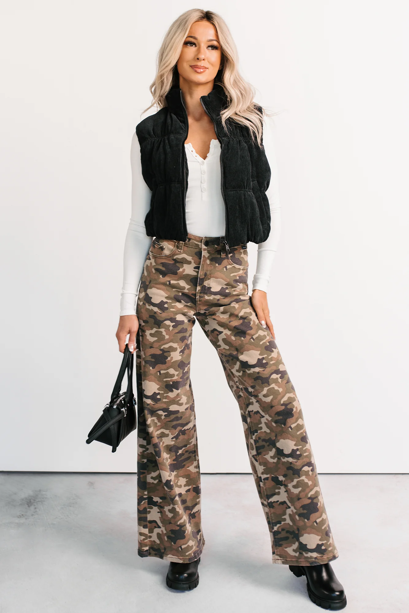 Douglas High Rise Wide Leg Cello Jeans (Camo) - Image 14