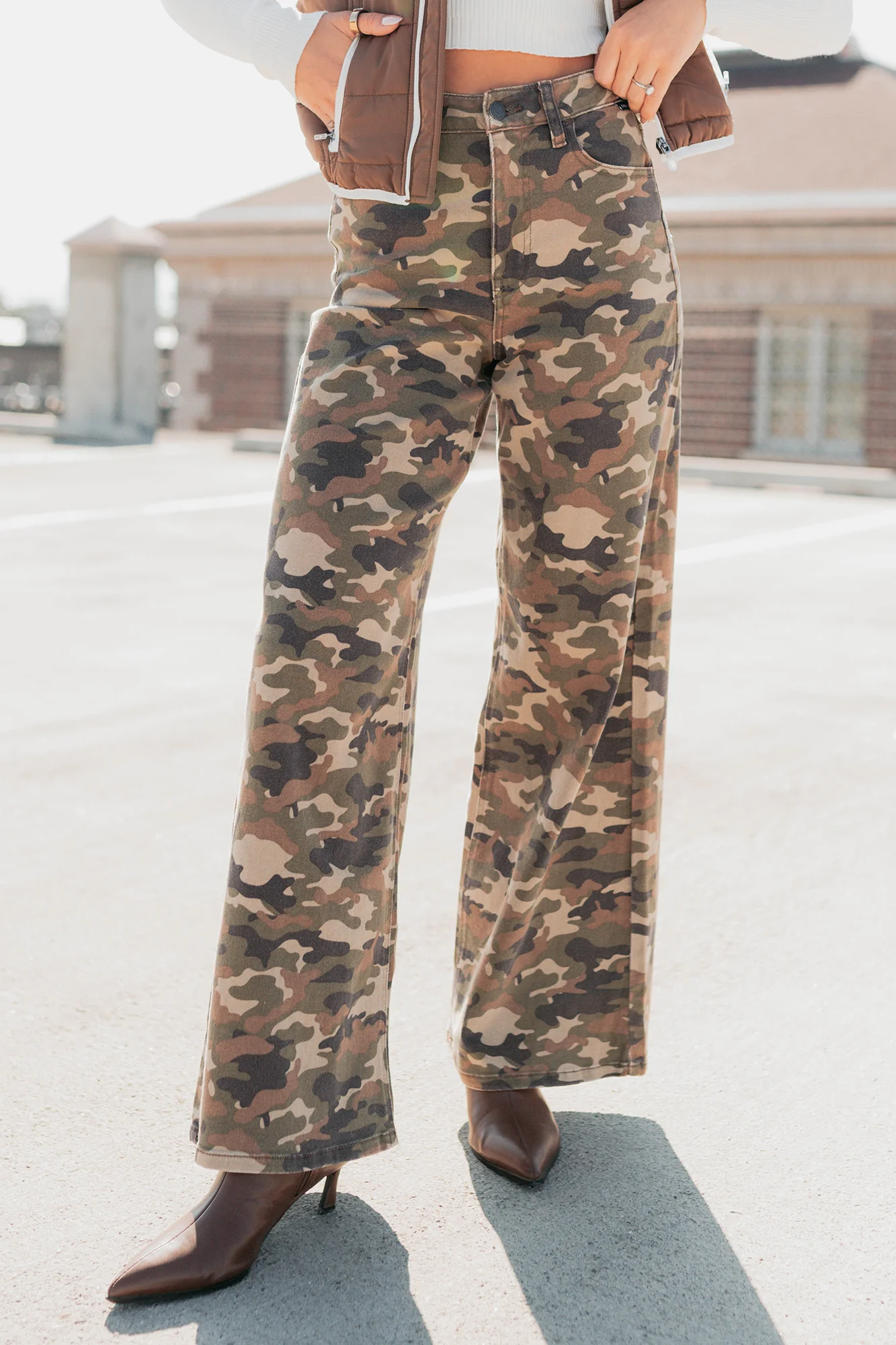 Douglas High Rise Wide Leg Cello Jeans (Camo) - Image 6