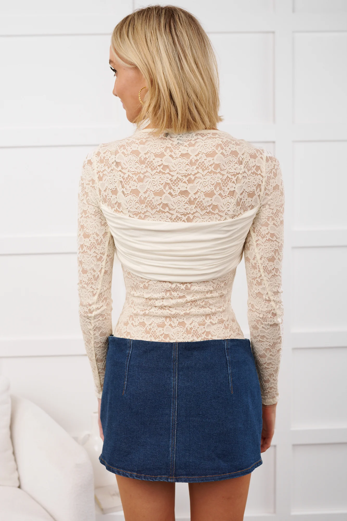 Dramatic Entrance Lace Bodysuit (Ivory) - Image 5