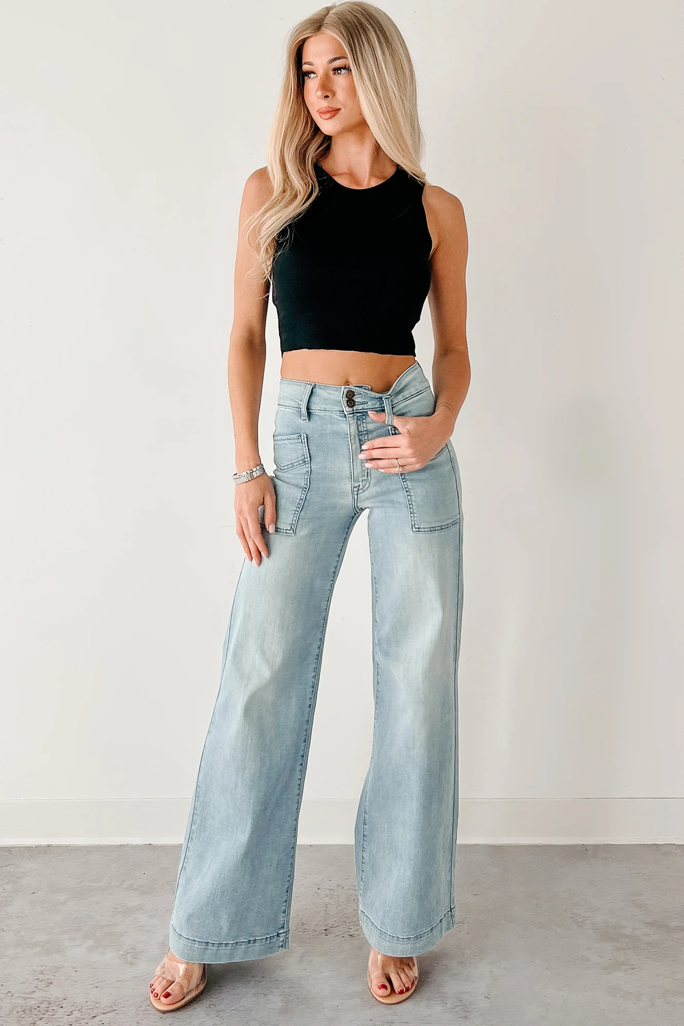 Dream On Ribbed Crop Tank (Black) - Image 13