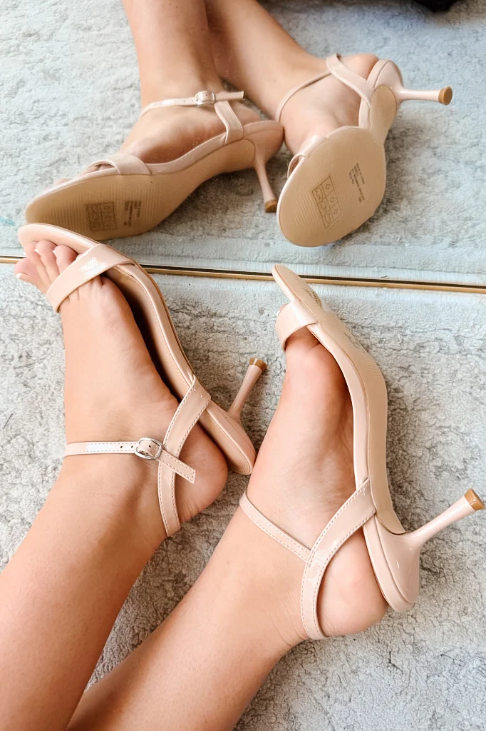 Dreaming Bold Ankle Strap Kitten Heels (Nude) - Image 2