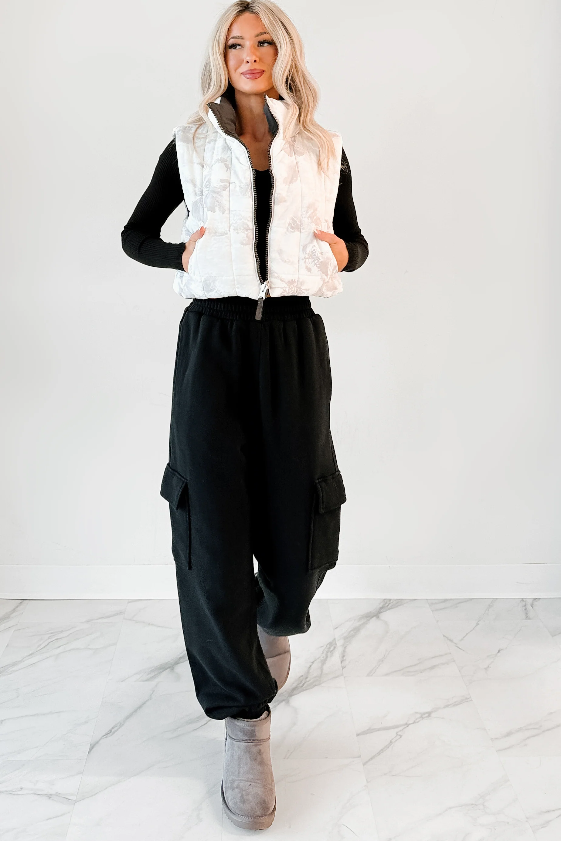 Ellery Papermoon Reversible Puffer Vest (White/Grey) - Image 3