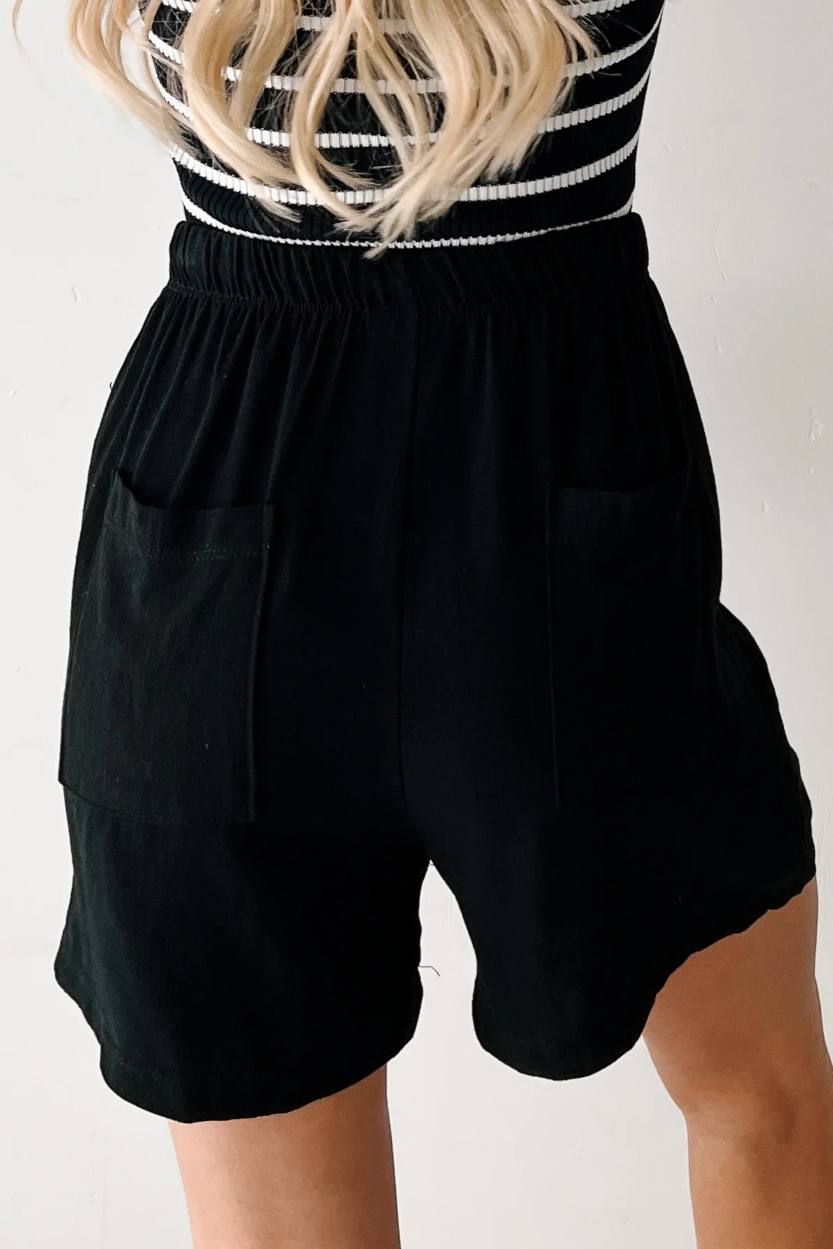 Embracing Flow High Rise Linen Shorts (Black) - Image 9