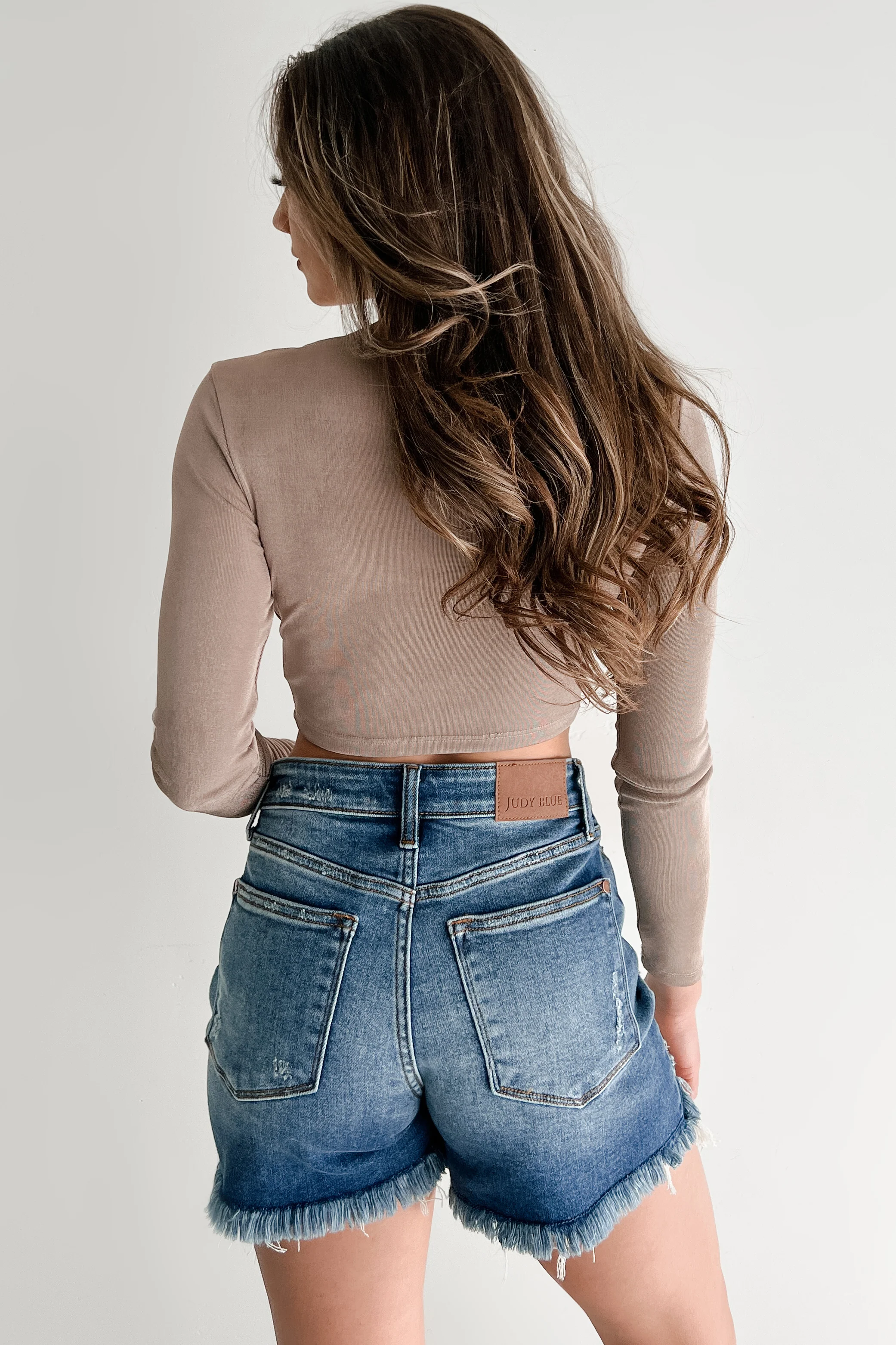 Enchanted Illusion Cut Out Long Sleeve Top (Soft Mocha) - Image 5