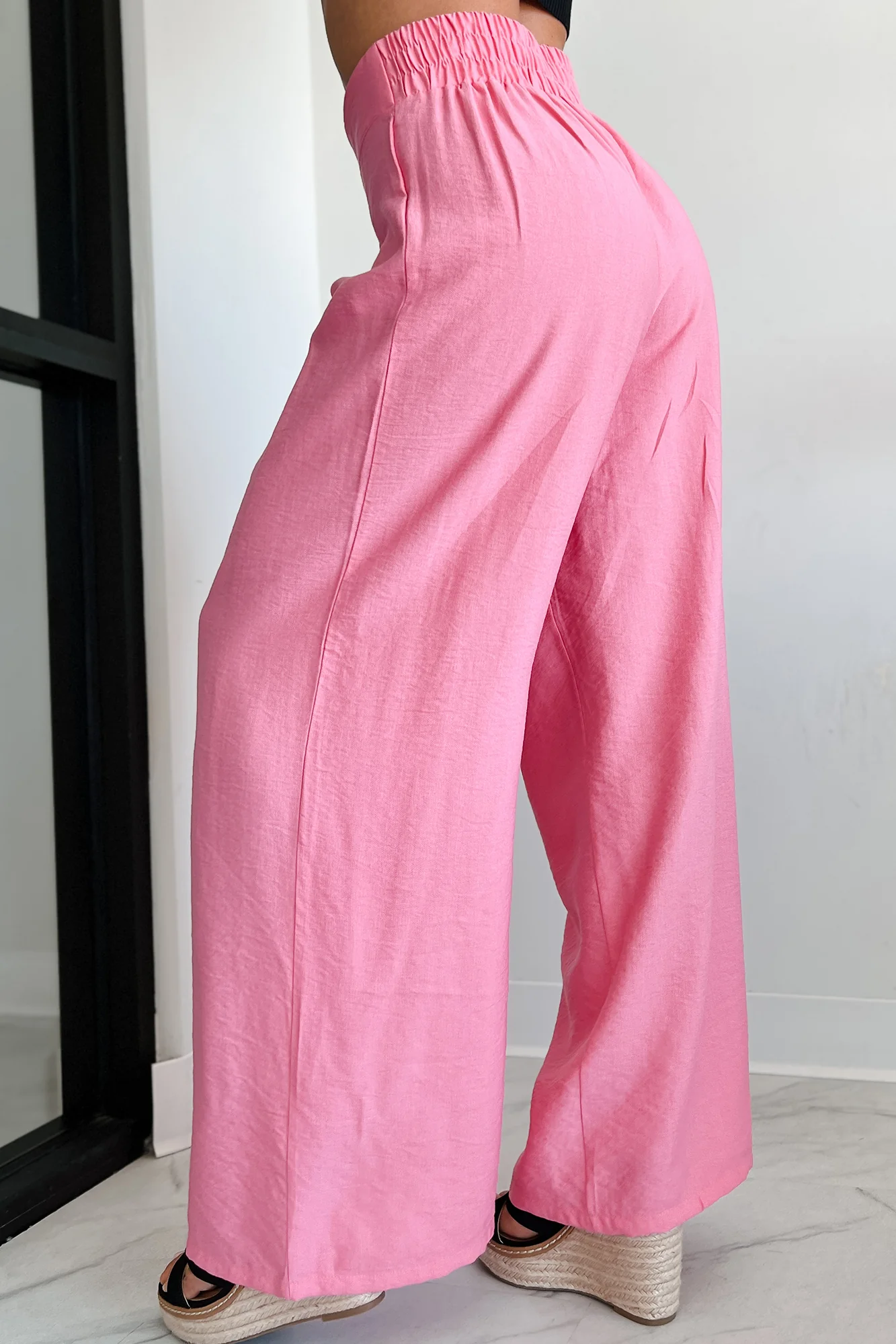 Energetic Response High Rise Pleated Wide Leg Pants (Pink) - Image 12