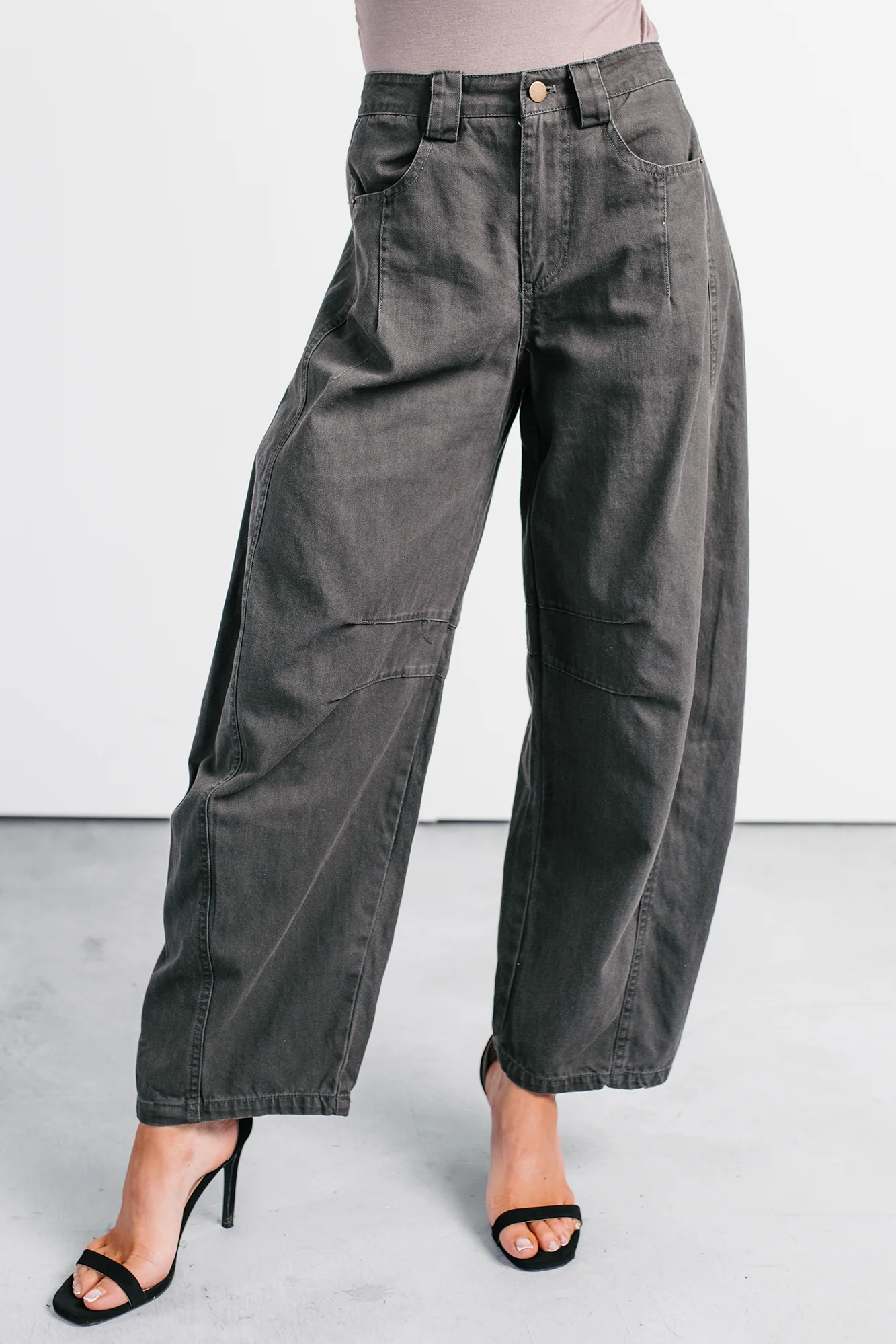 Fabian Wide Leg Denim Papermoon Jeans (Charcoal) - Image 3