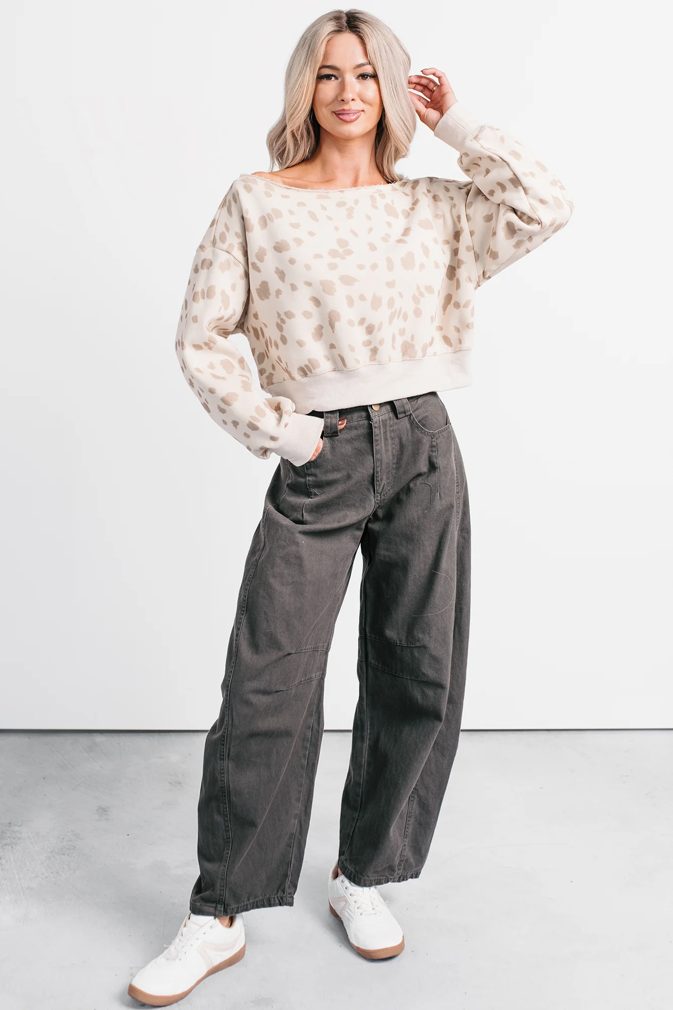 Fabian Wide Leg Denim Papermoon Jeans (Charcoal) - Image 6