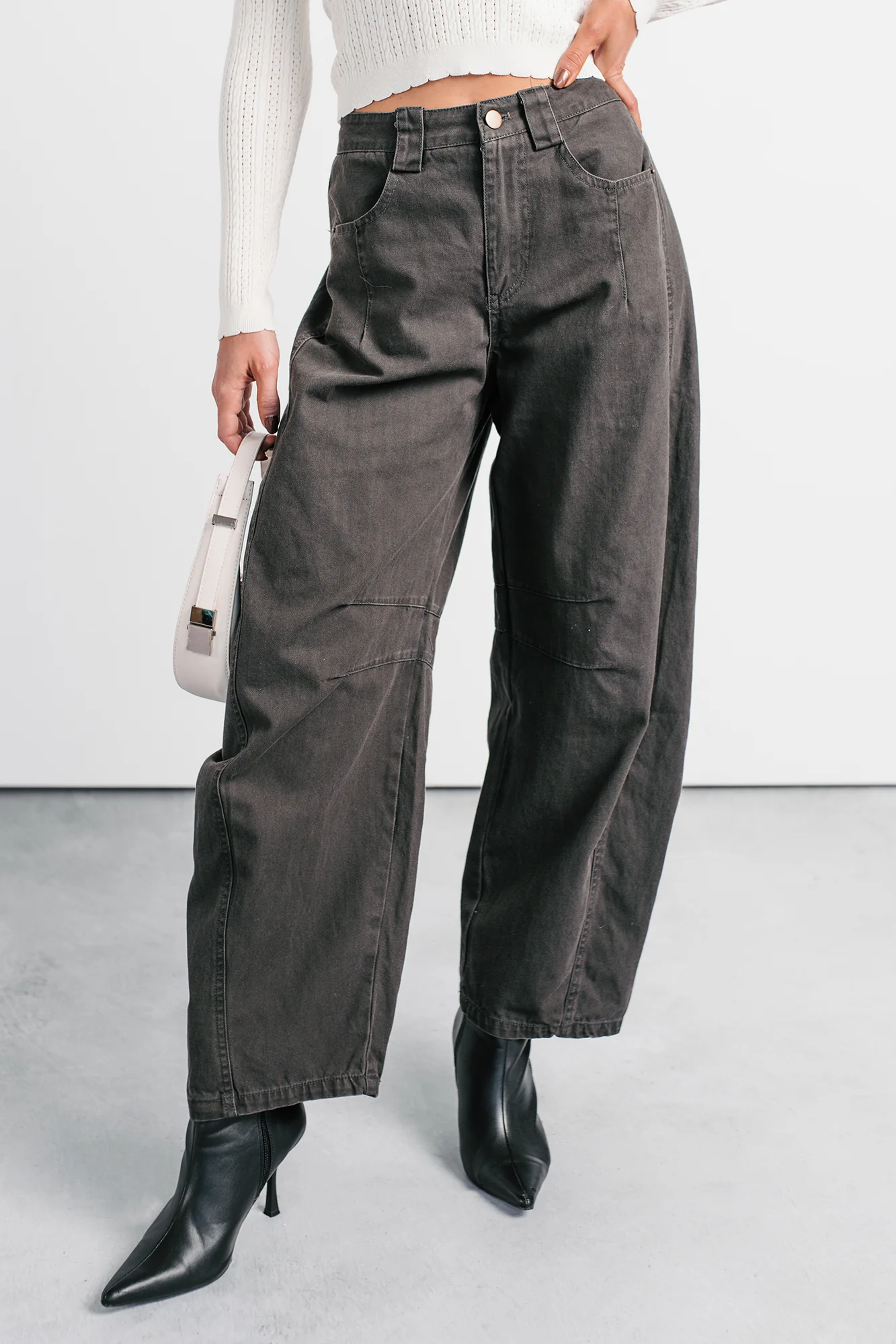 Fabian Wide Leg Denim Papermoon Jeans (Charcoal) - Image 8