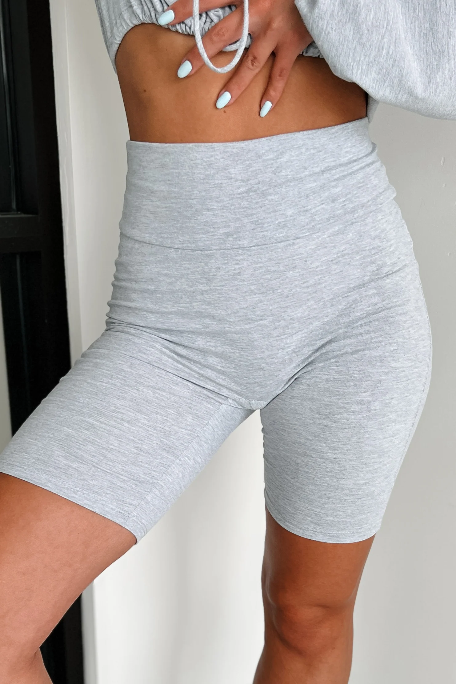 Feeling The Burn Athleisure Set (Light Heather Grey/Ivory) - Image 7