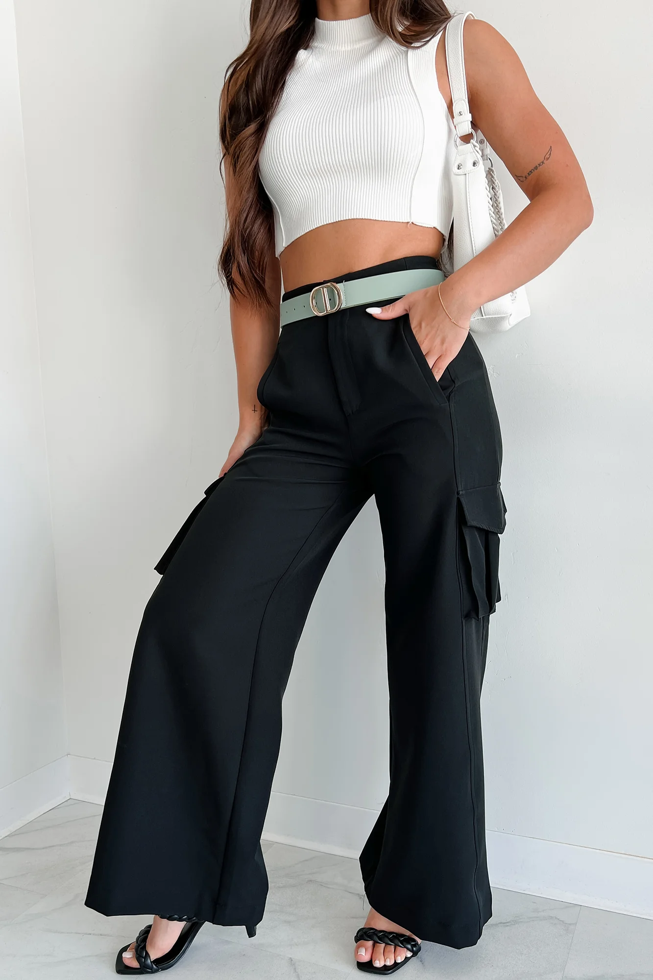 Finally On Time Cargo Pants (Black) - Image 7