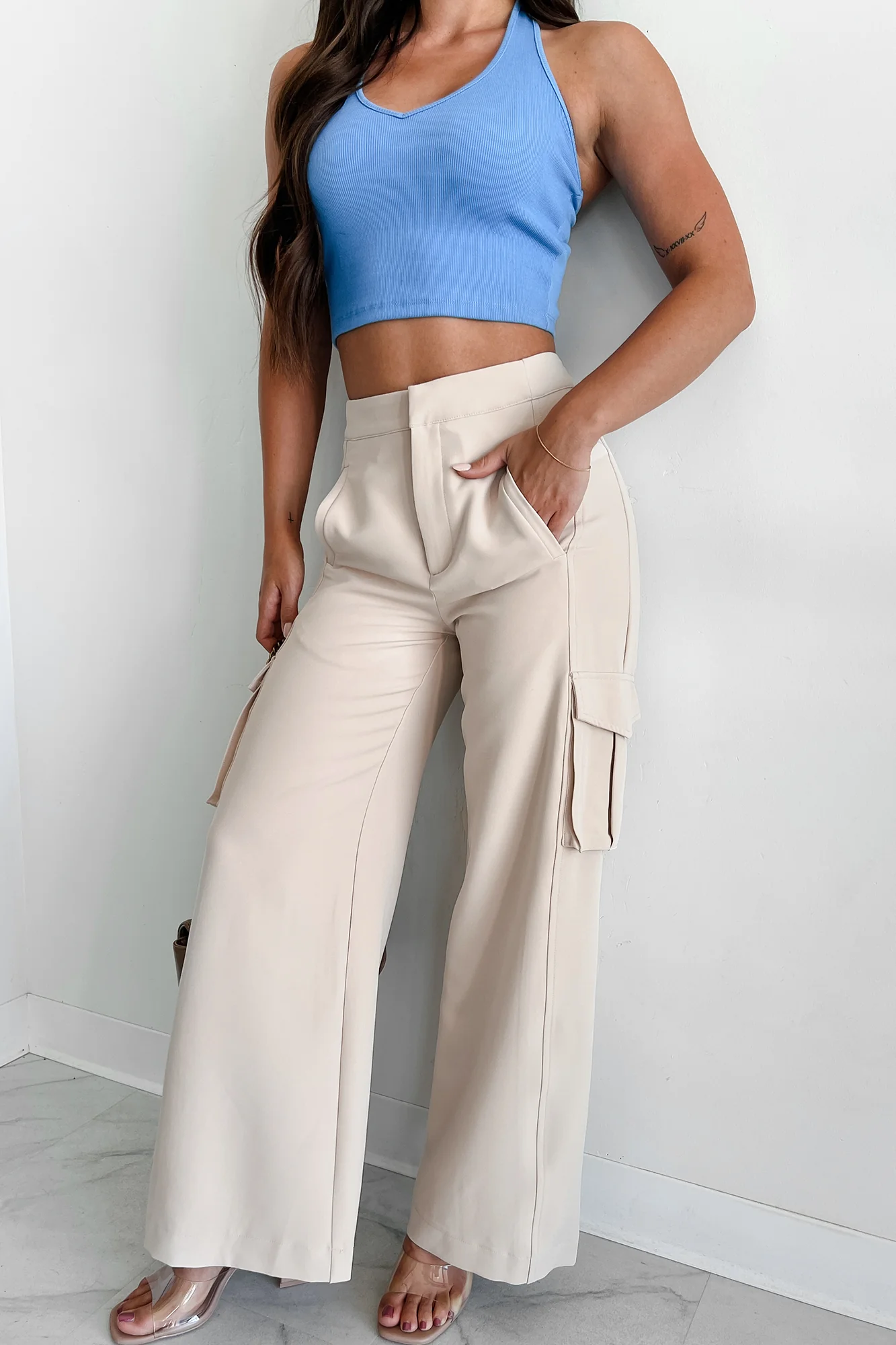 Finally On Time Cargo Pants (Taupe) - Image 2
