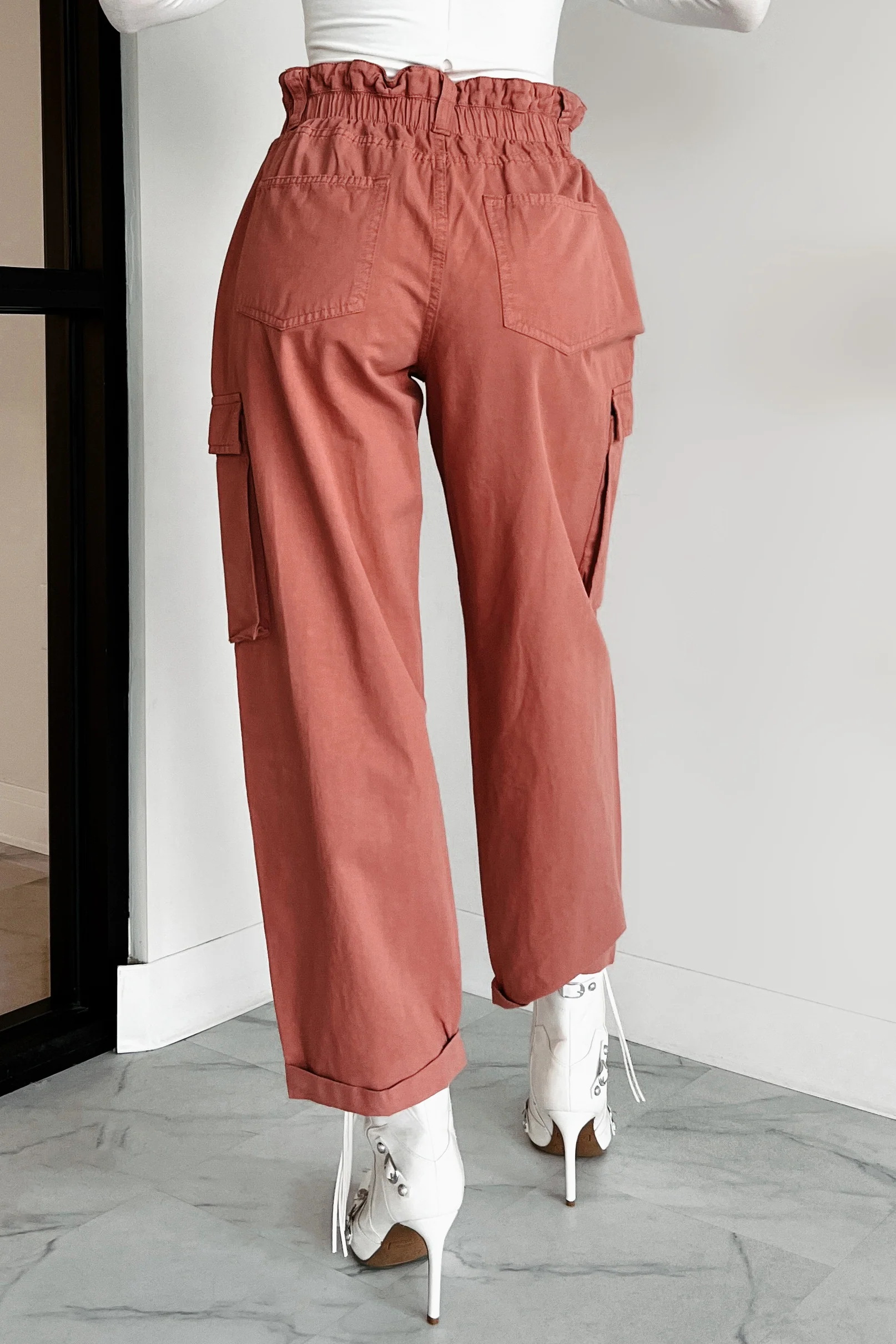 DOORBUSTER Finch Paperbag Cargo Pants (Mauve) - Image 4