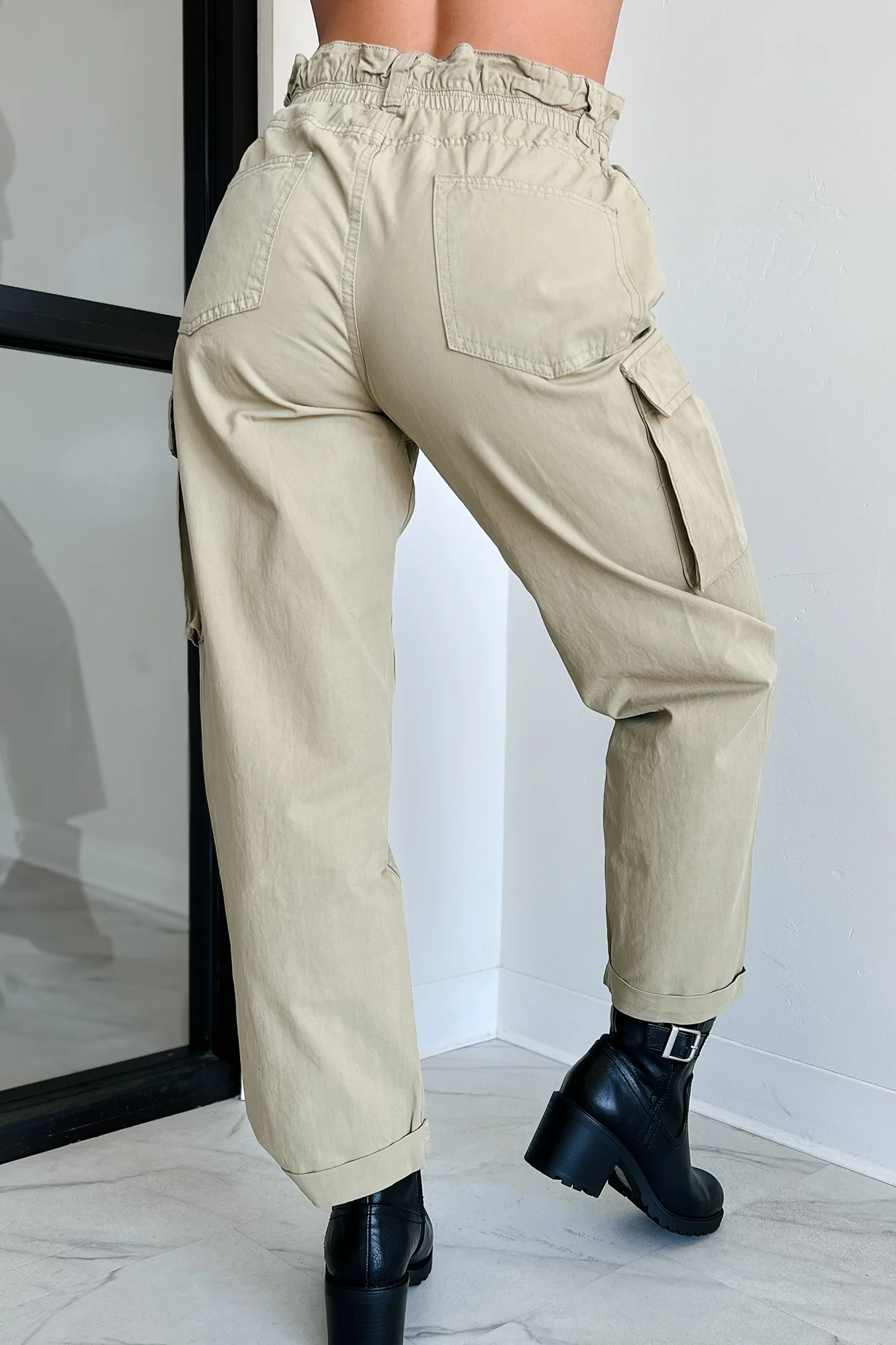 Finch Paperbag Cargo Pants (Olive) - Image 5