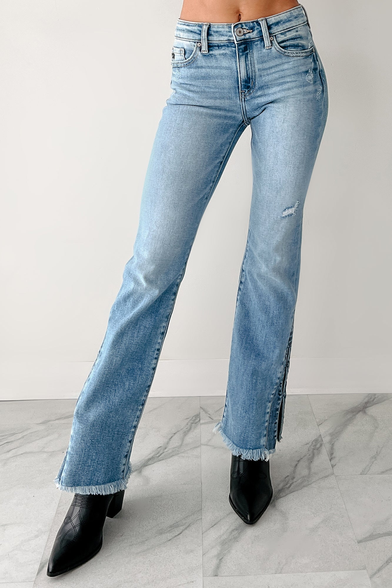 Finn Mid Rise Split Hem Kancan Jeans (Medium) - Image 7