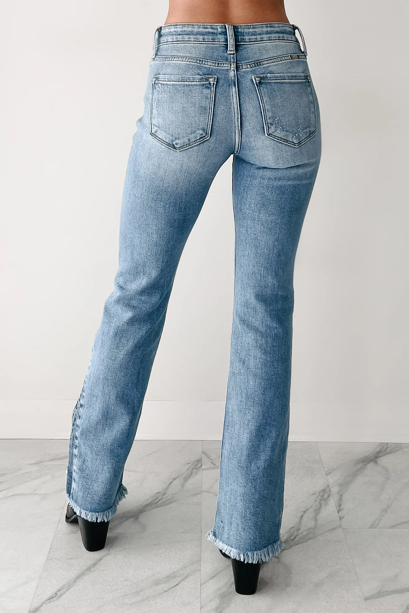Finn Mid Rise Split Hem Kancan Jeans (Medium) - Image 8