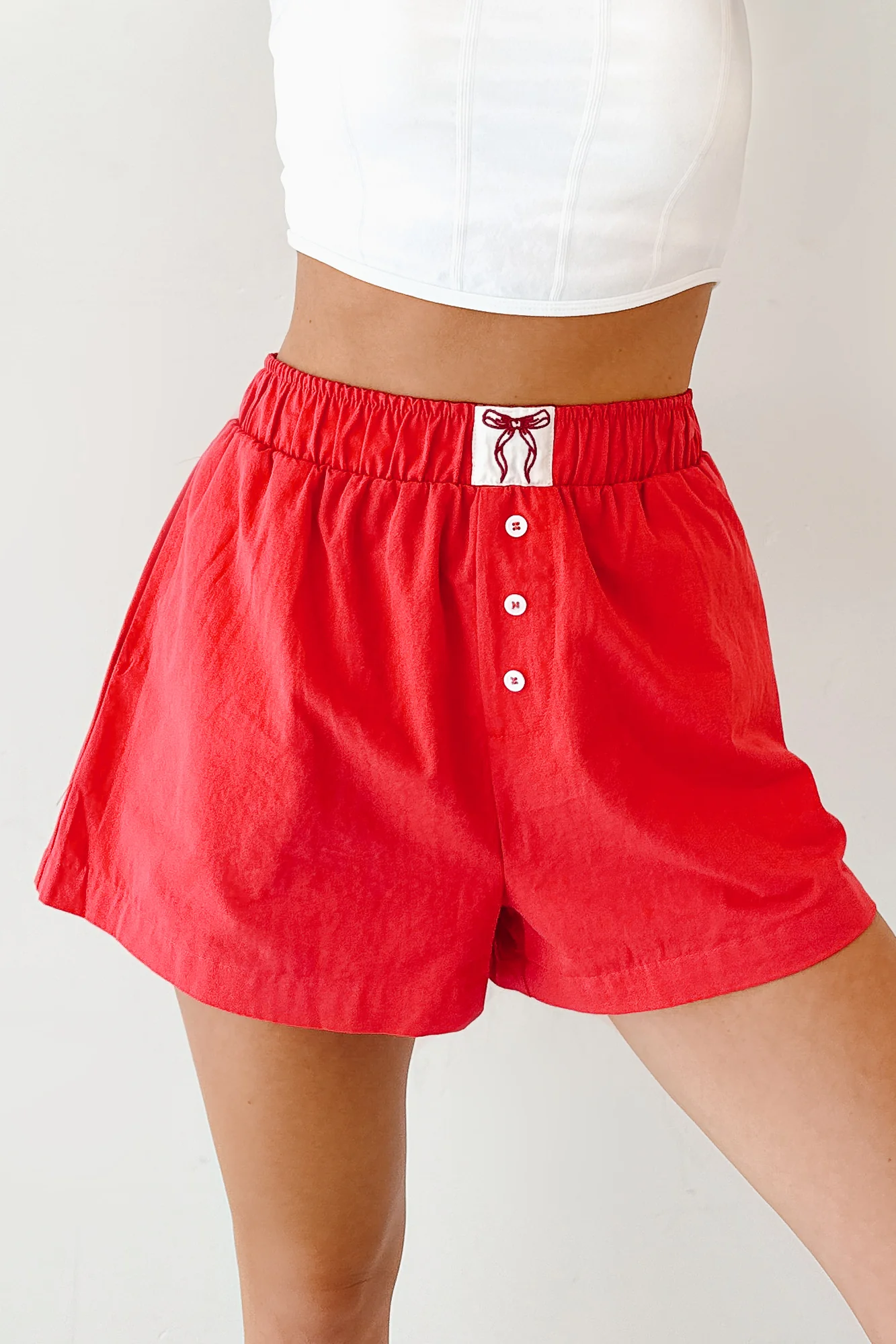 Flirt Mode On Ribbon Boxer Shorts (Red) - Image 3