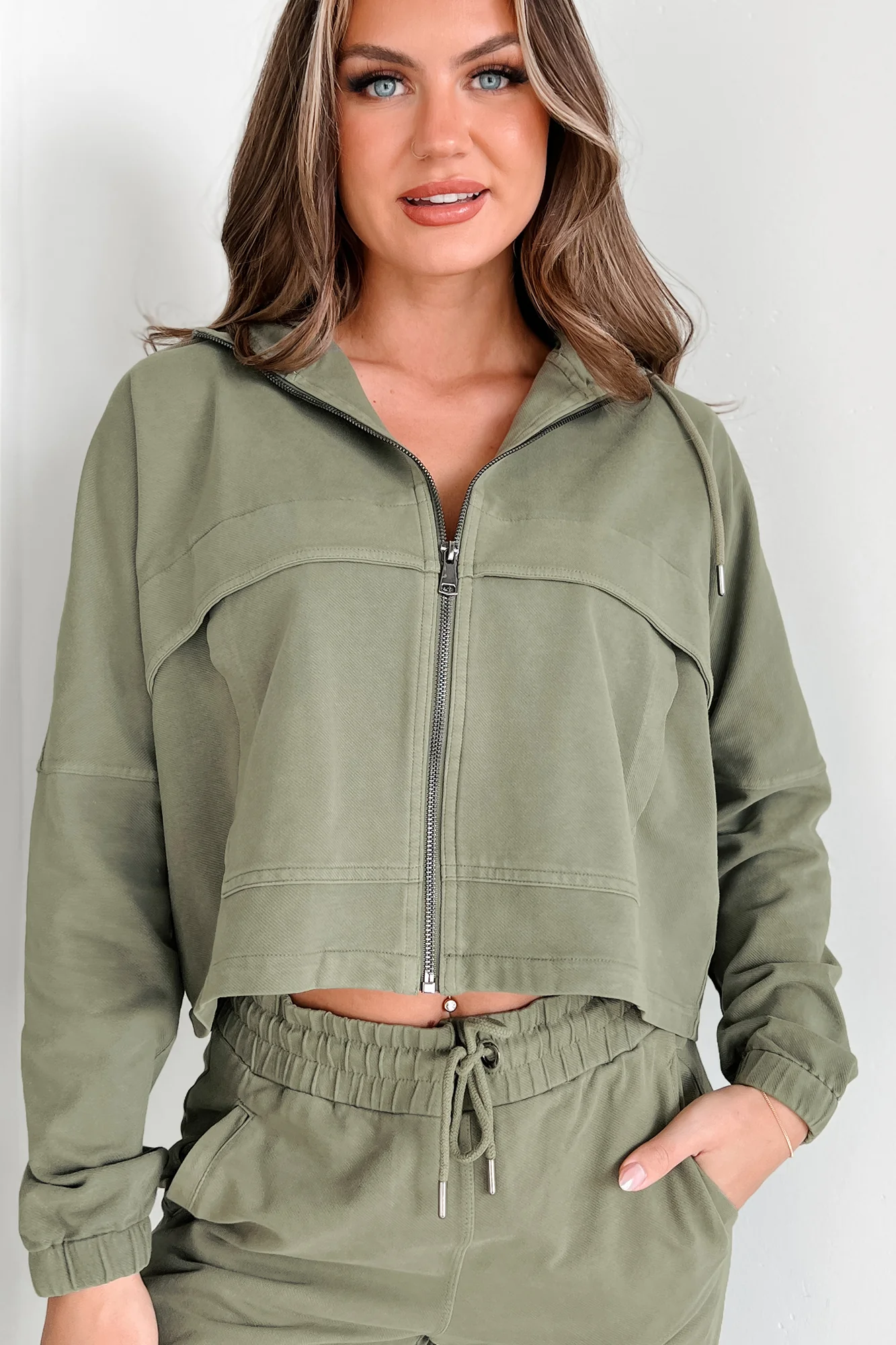 Free & Easy Utility Jacket (Army Green) - Image 6