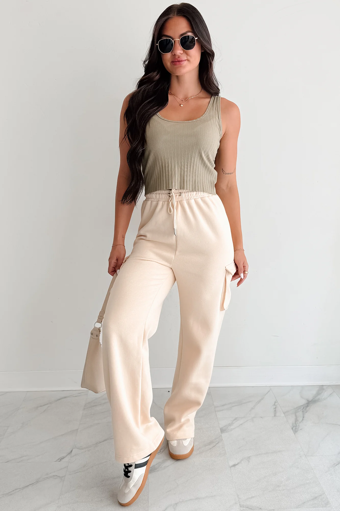 Fresh Start Scoop Neck Sleeveless Ribbed Top (Sage) - Image 8