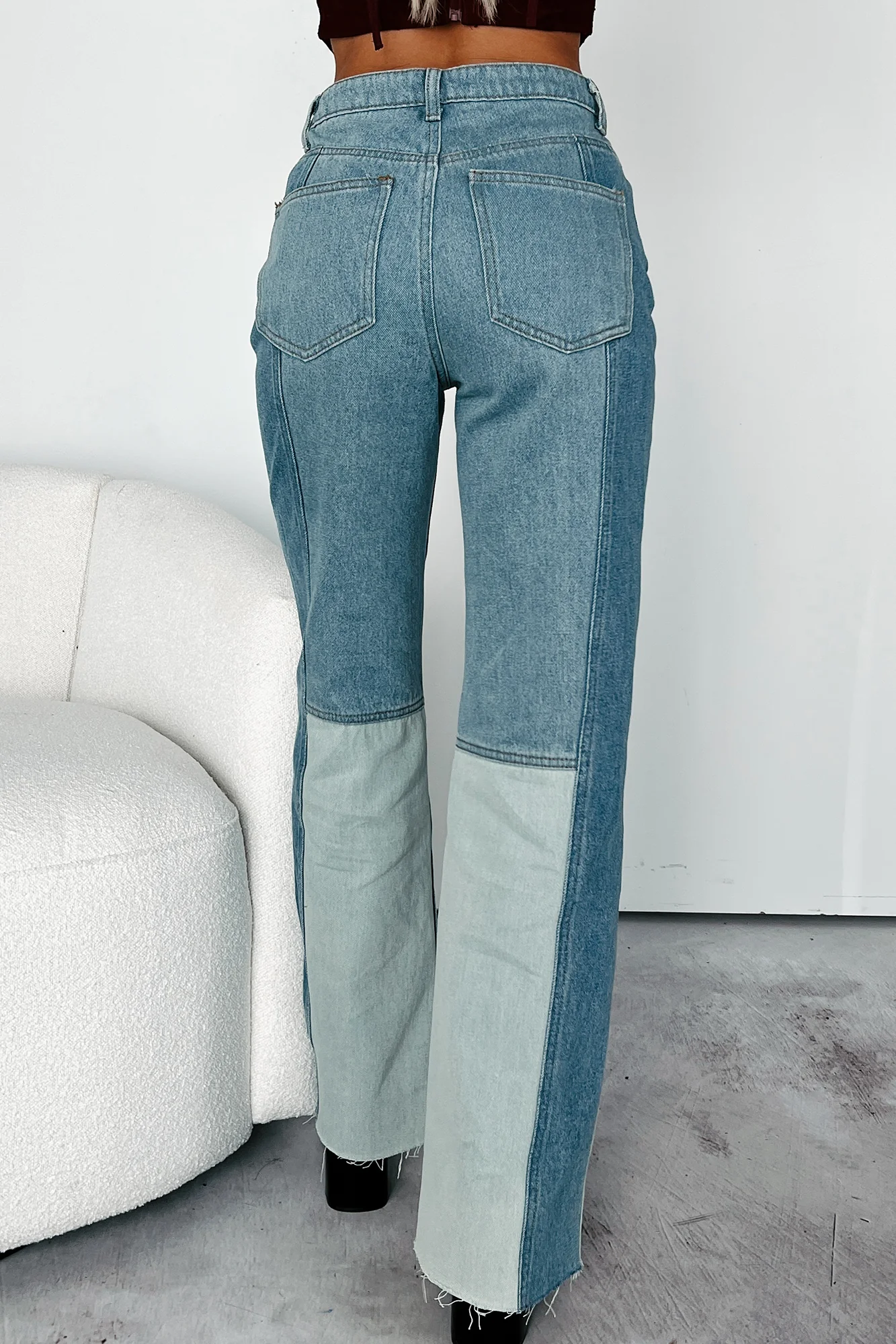 Fueled By Art High Rise Colorblock Jeans (Denim Multi) - Image 4