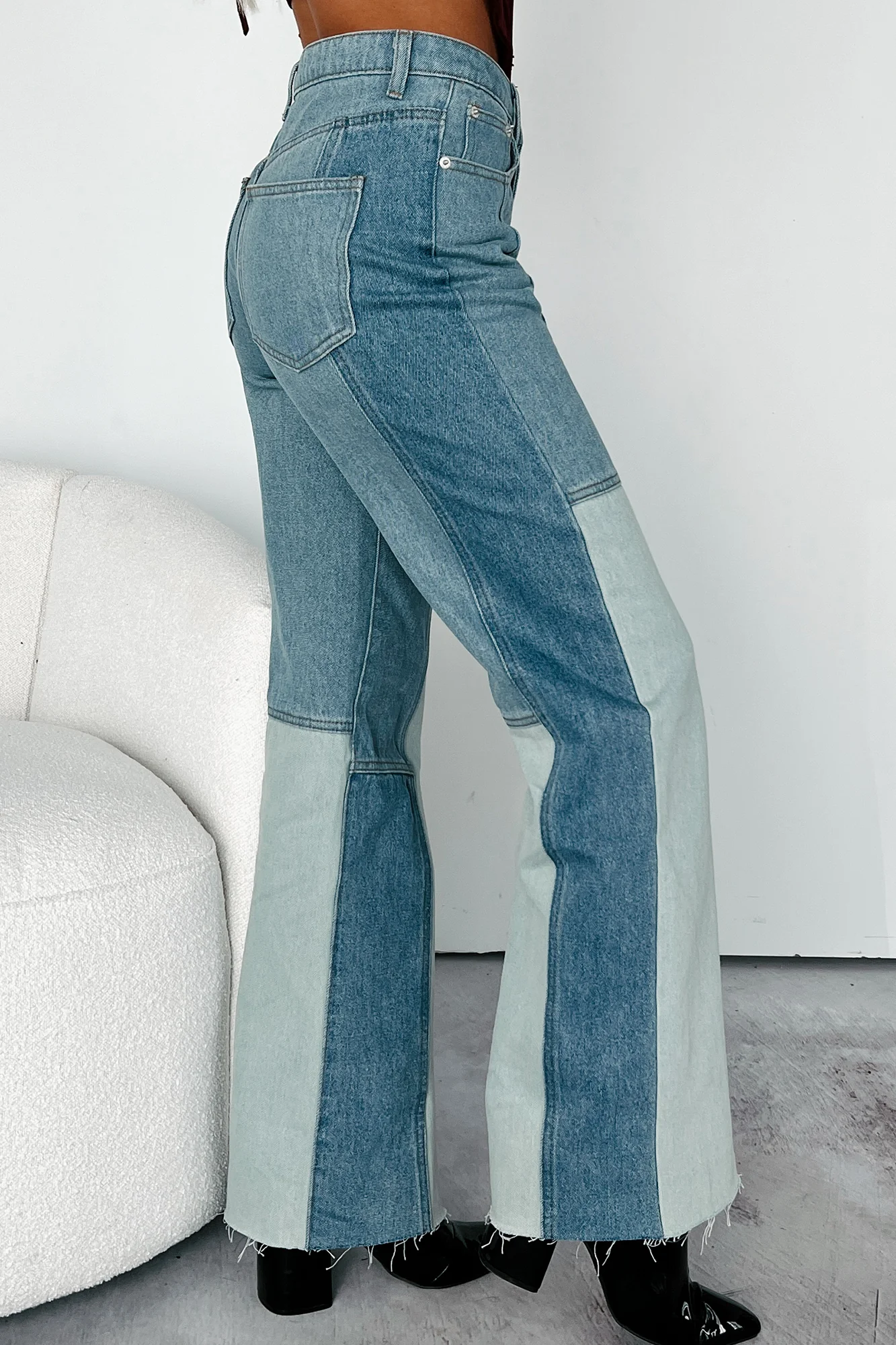 Fueled By Art High Rise Colorblock Jeans (Denim Multi) - Image 5