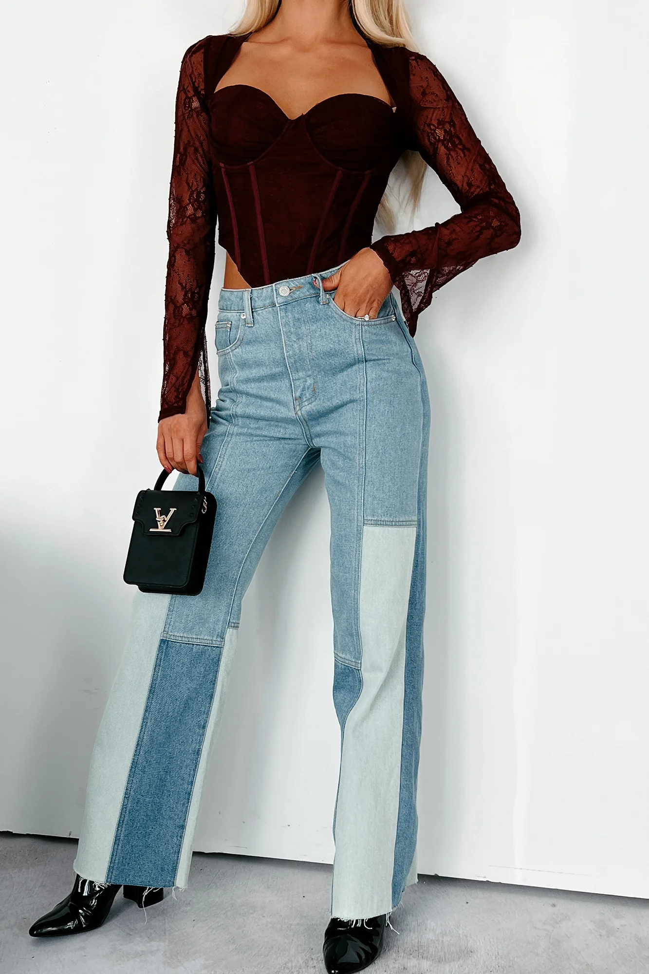 Fueled By Art High Rise Colorblock Jeans (Denim Multi) - Image 6
