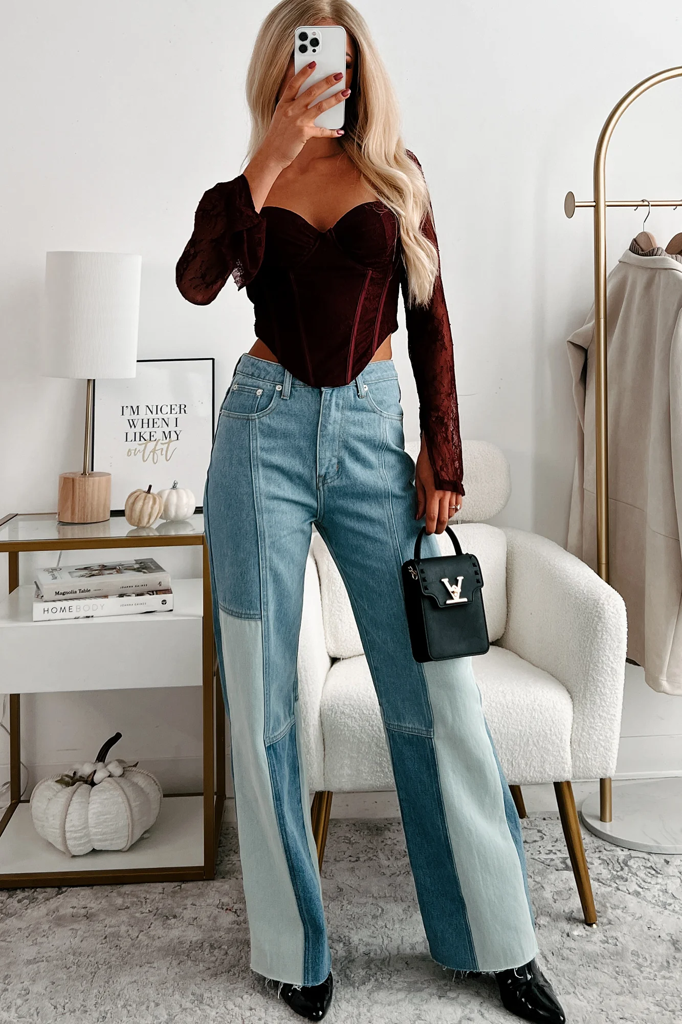 Fueled By Art High Rise Colorblock Jeans (Denim Multi) - Image 7