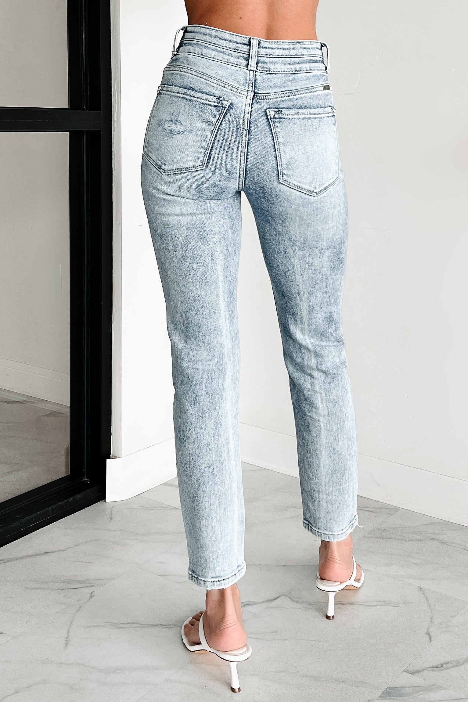 Gabe Kancan High Rise Slim Straight Jeans (Light) - Image 4