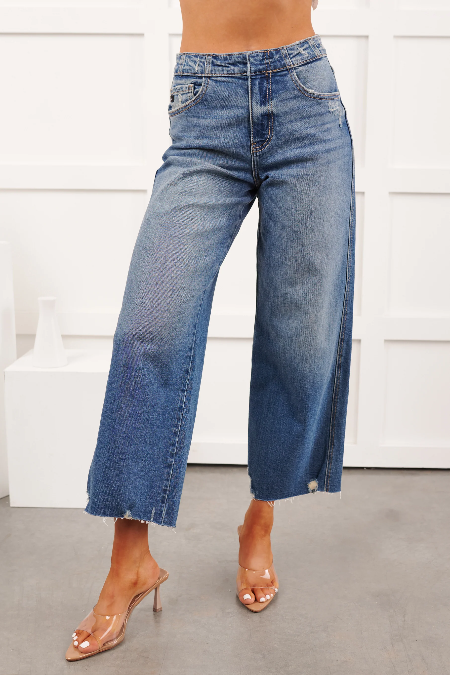 Gerard High Rise KanCan Wide Crop Jeans (Medium) - Image 5
