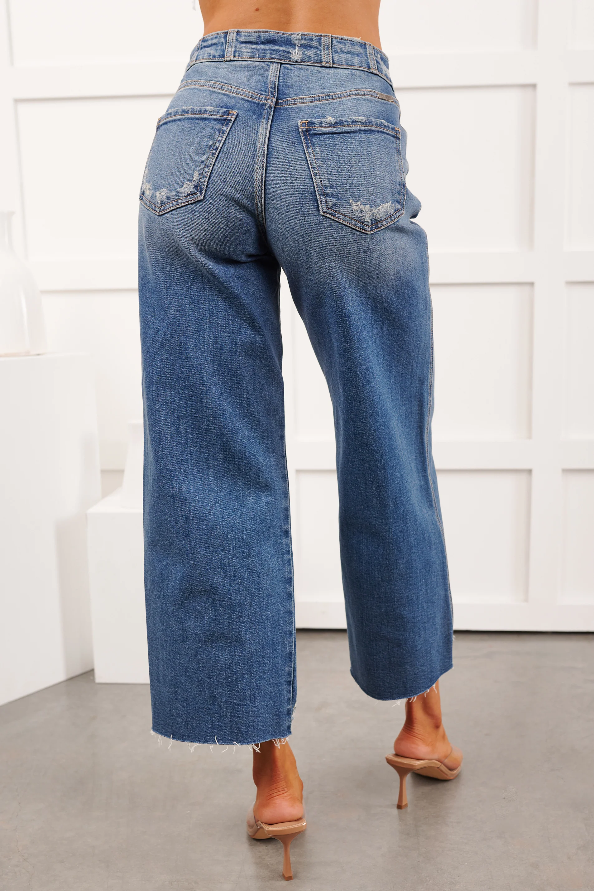 Gerard High Rise KanCan Wide Crop Jeans (Medium) - Image 7