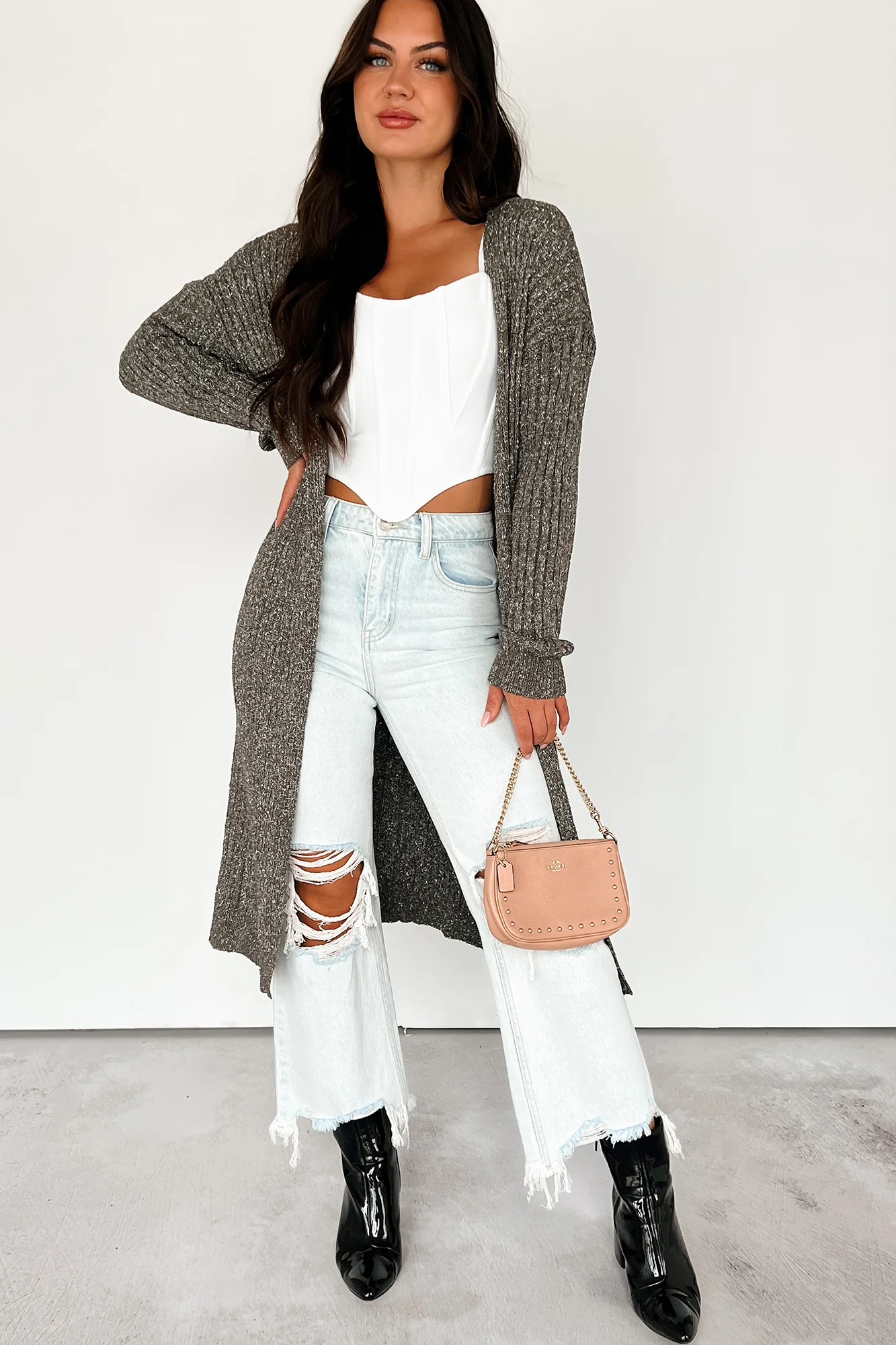 Getting Candid High Rise Crop Flare Vervet Jeans (Light) - Image 12