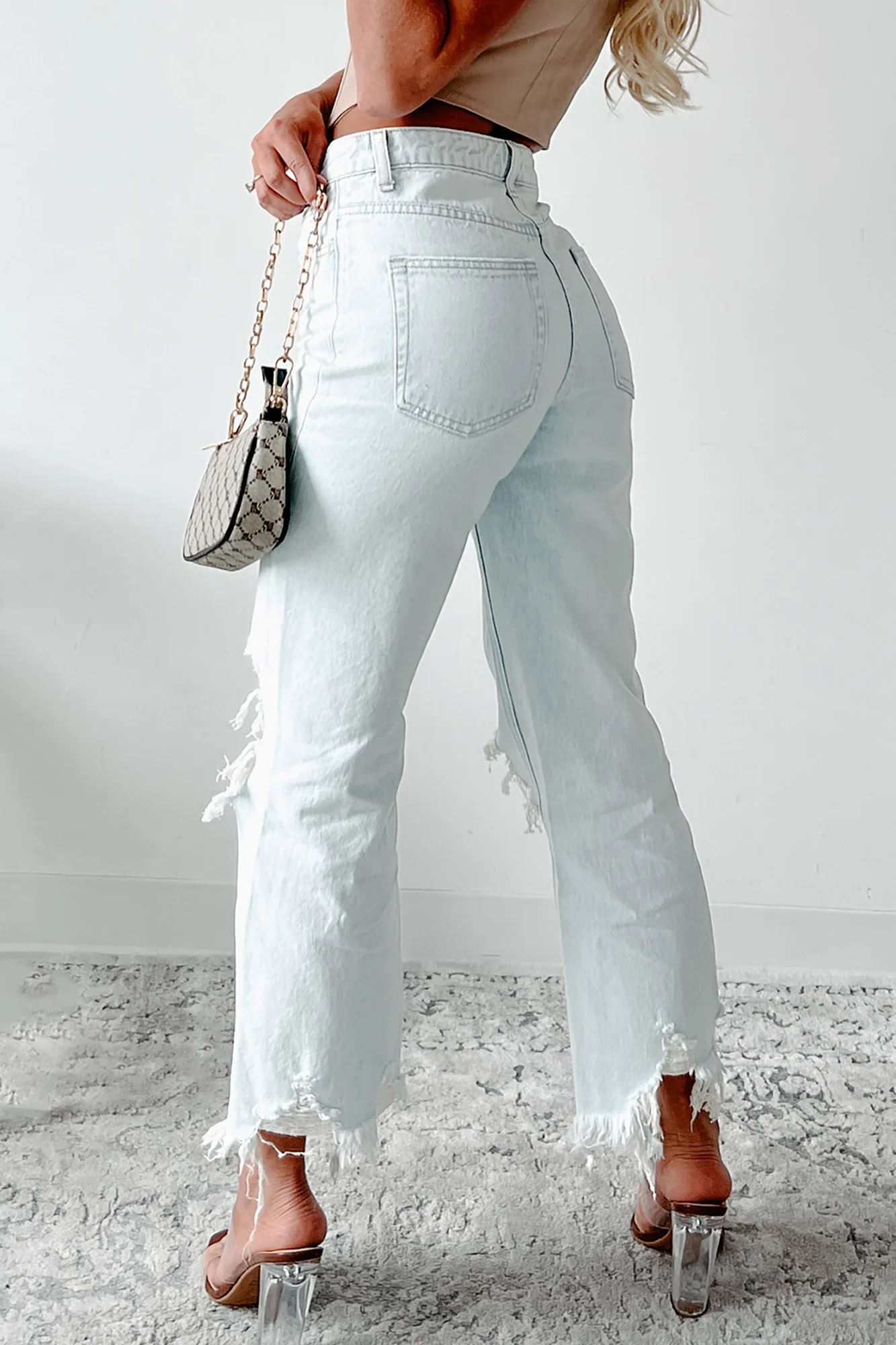 Getting Candid High Rise Crop Flare Vervet Jeans (Light) - Image 4