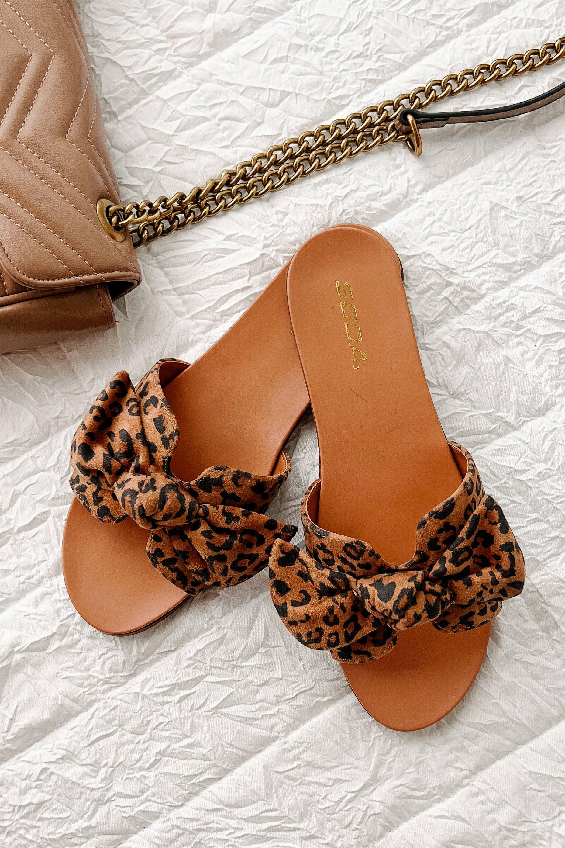 Glam Goals H Cut Bow Strap Sandals (Leopard) - Image 7