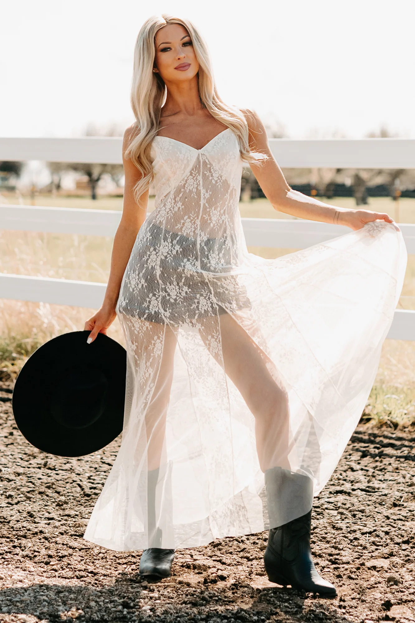 Glamorous Edge Floral Lace Maxi Dress (Cream) - Image 5