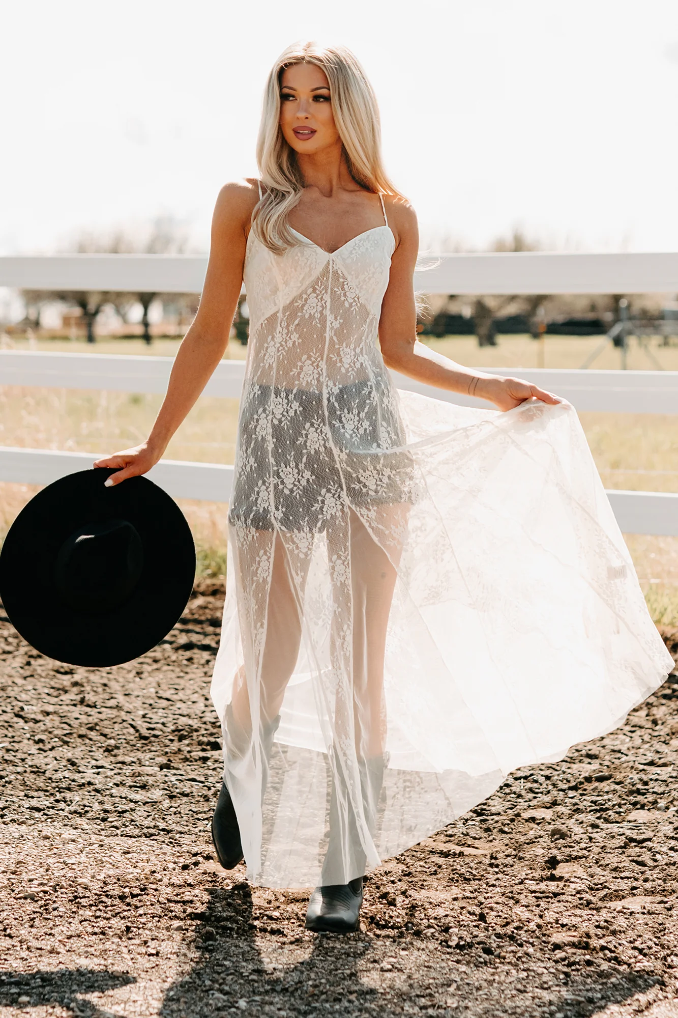 Glamorous Edge Floral Lace Maxi Dress (Cream) - Image 7