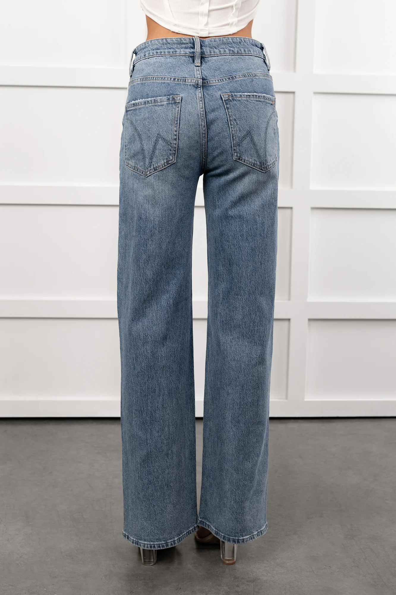 Graysen Wide Leg Mica Denim Jeans (Penn Blue) - Image 7