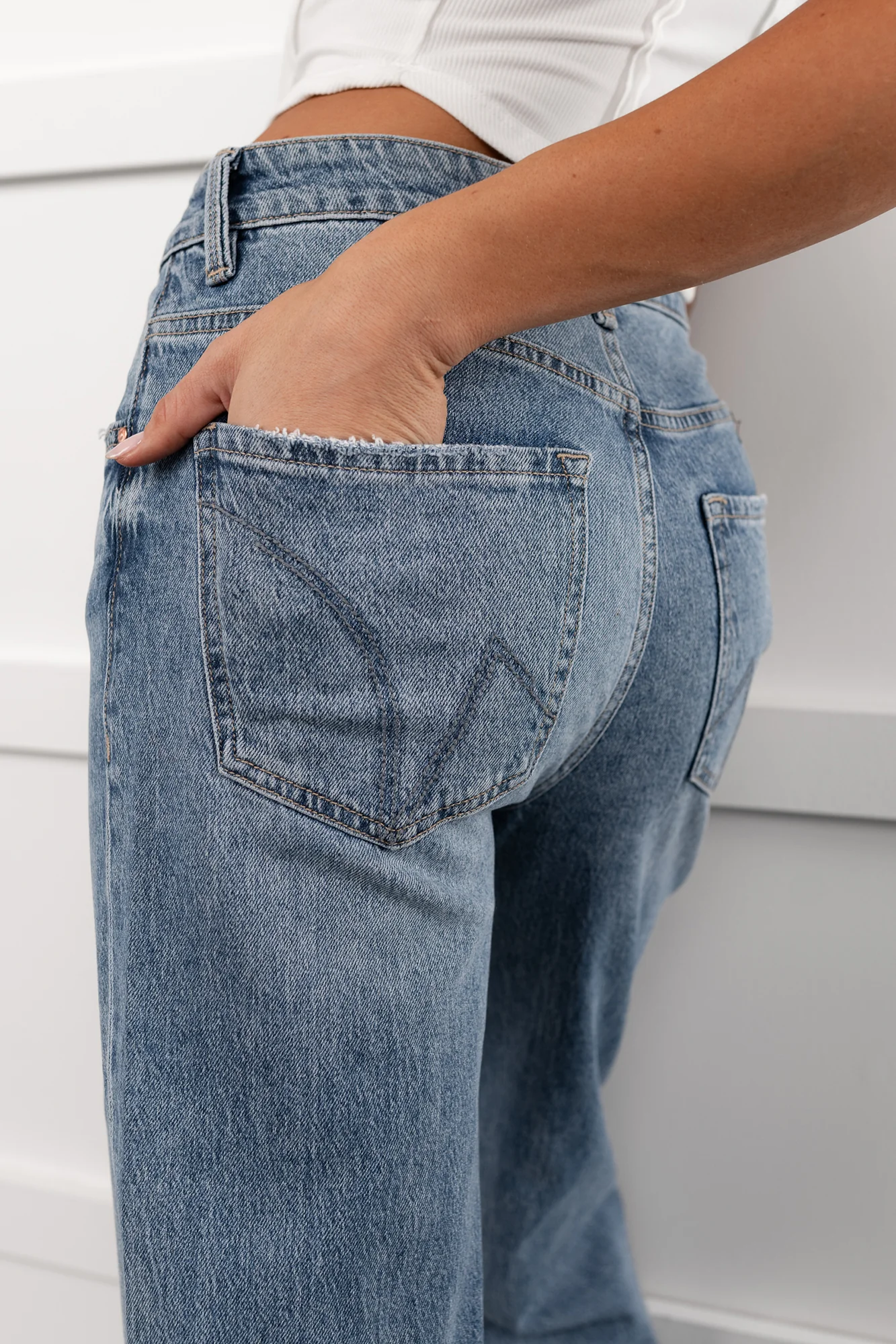 Graysen Wide Leg Mica Denim Jeans (Penn Blue) - Image 8