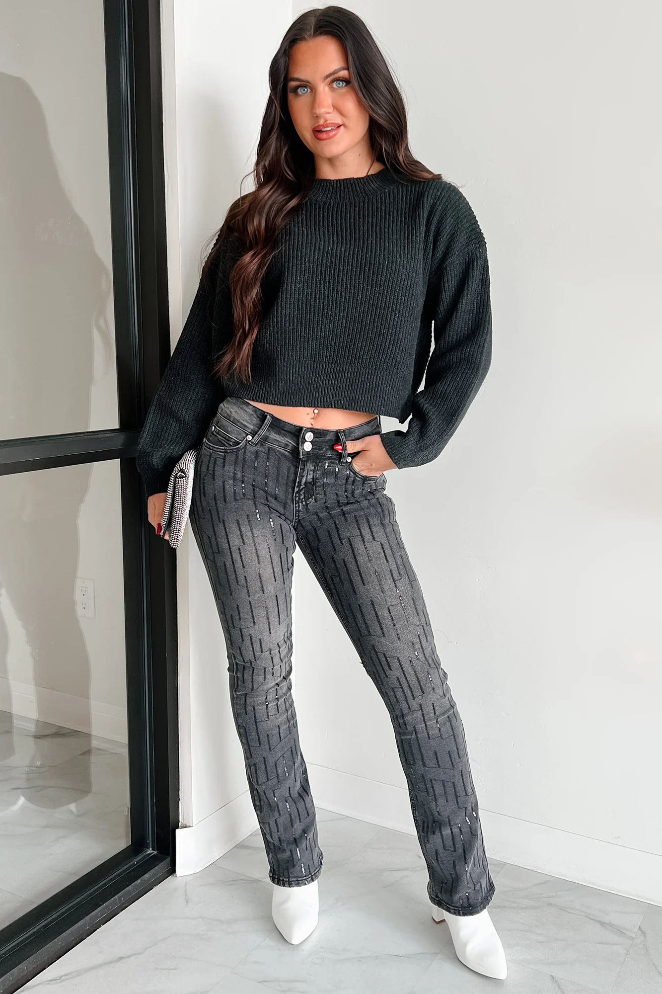 Harvey Open Back Sweater (Charcoal) - Image 5